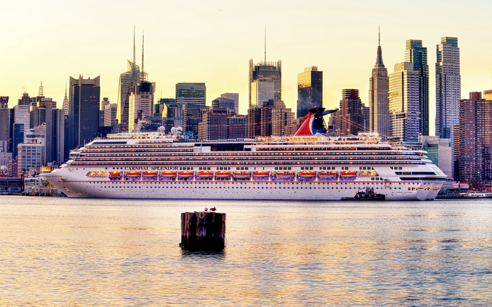 Carnival Cruise Line, Nave da crociera, New York, Skyline, 1920x1200, sfondo per PC