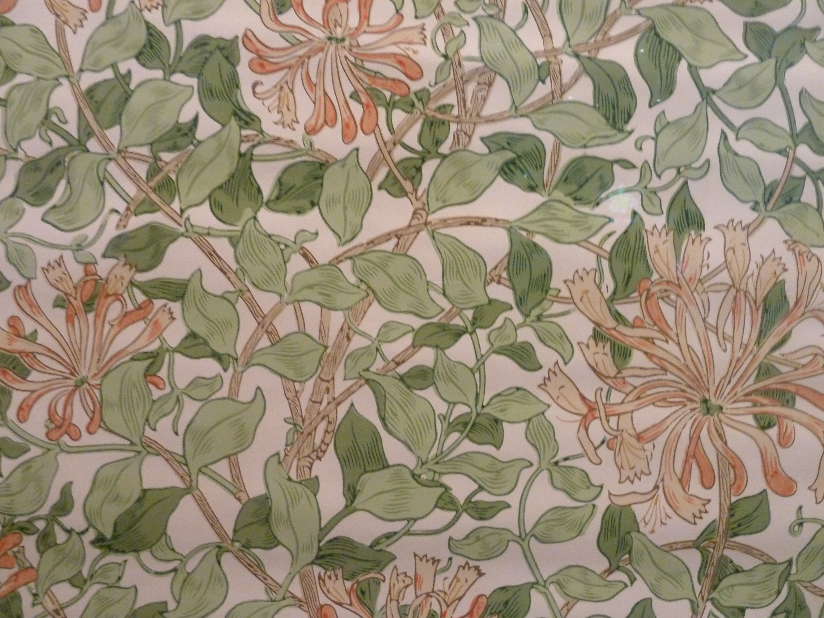 Honeysuckle, William Morris, Caprifoglio, Motivo floreale, 2K, schermata di blocco iPad