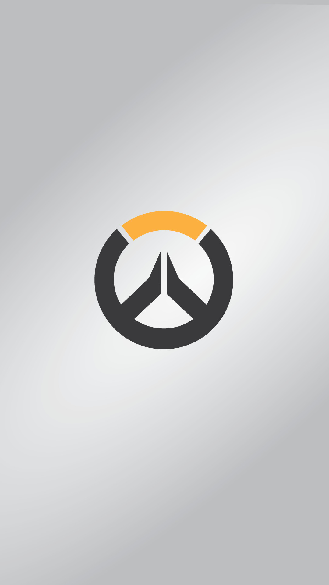 Logo Overwatch, Overwatch, Minimalismo, Sfondo grigio, Full HD, wallpaper per smartphone