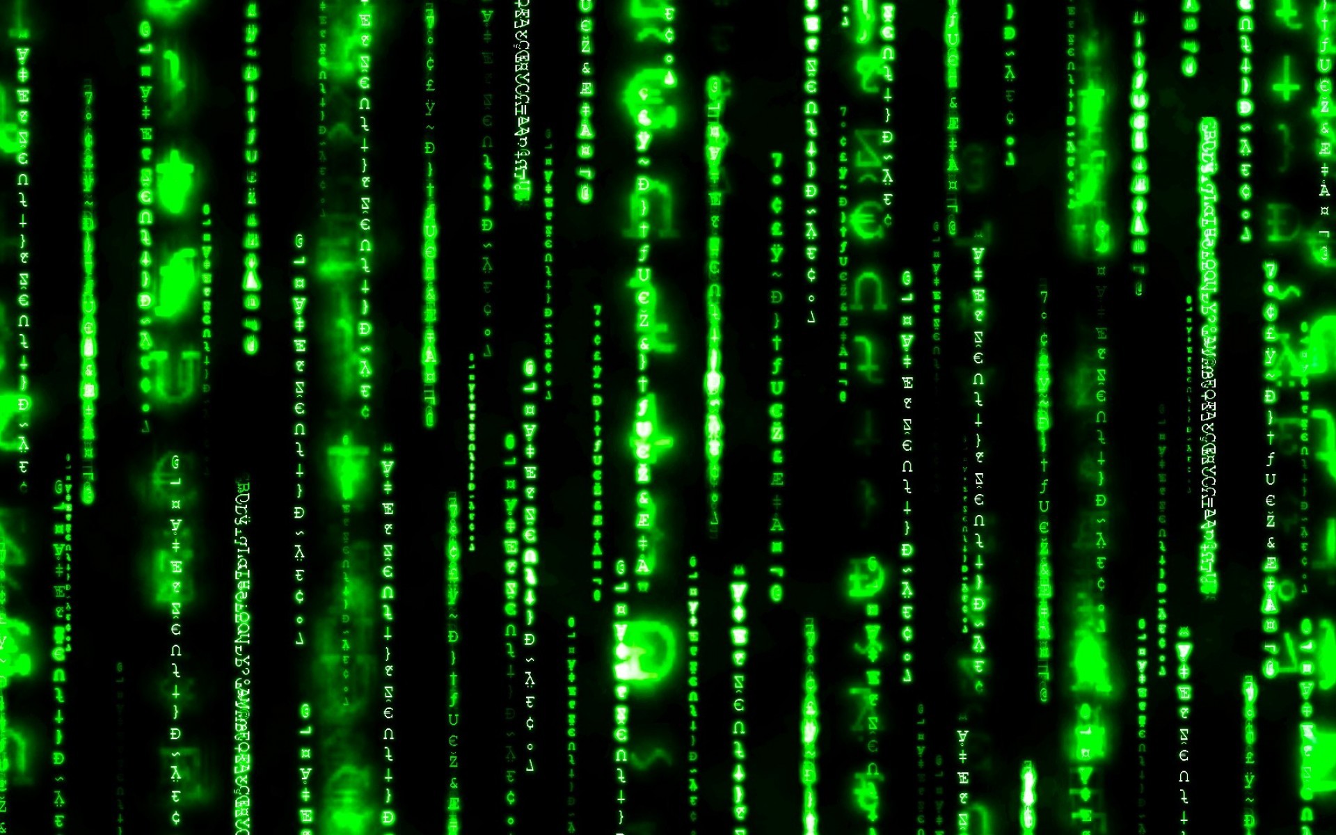 Matrix, Pioggia digitale, Bokeh, Verde, Full HD, sfondo per PC e portatile