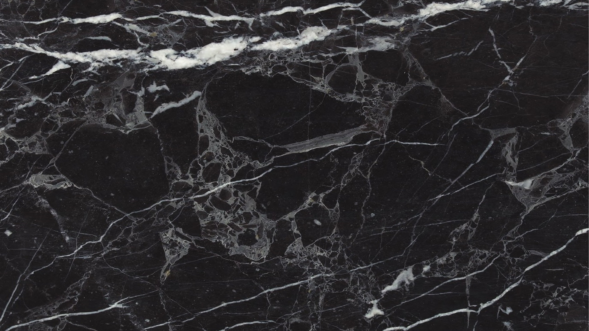 Nero Marquina, Marmo nero, Venature bianche, Texture, Full HD, sfondo per portatile