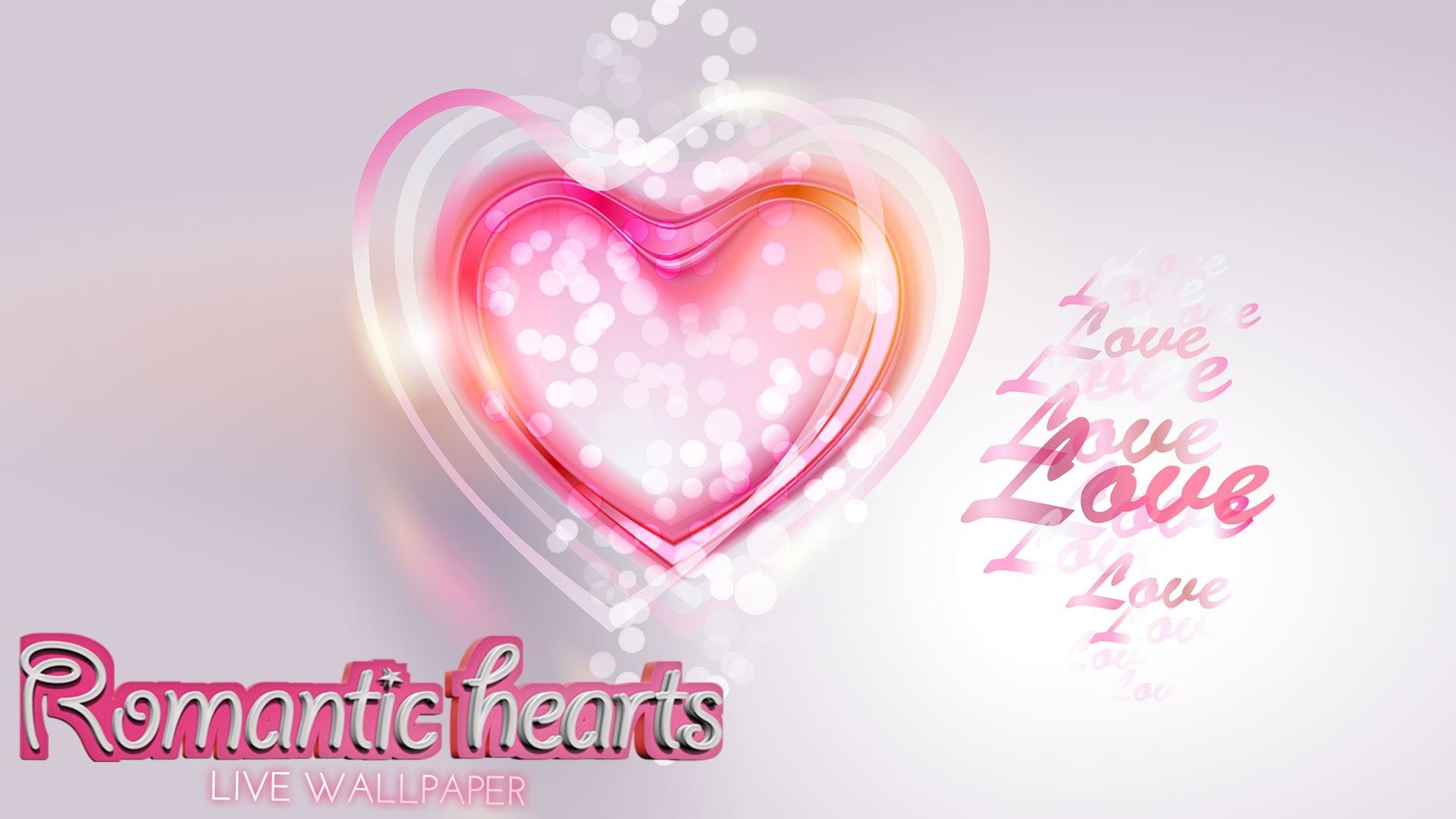 Romantic Hearts, Cuore, Love, Rosa, 1920x1080, immagine di sfondo
