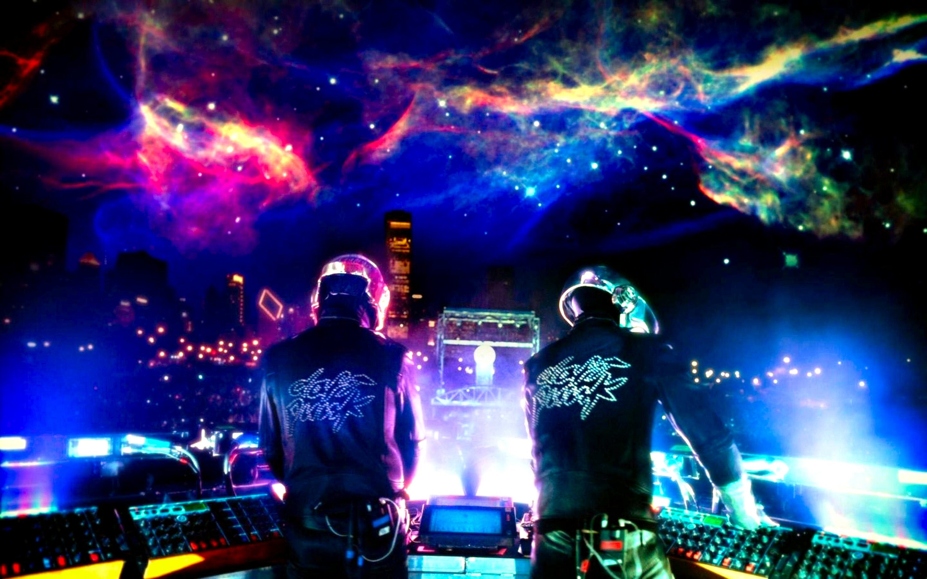 Daft Punk, Console DJ, Concerto, Nebulosa, 2K, sfondo per PC