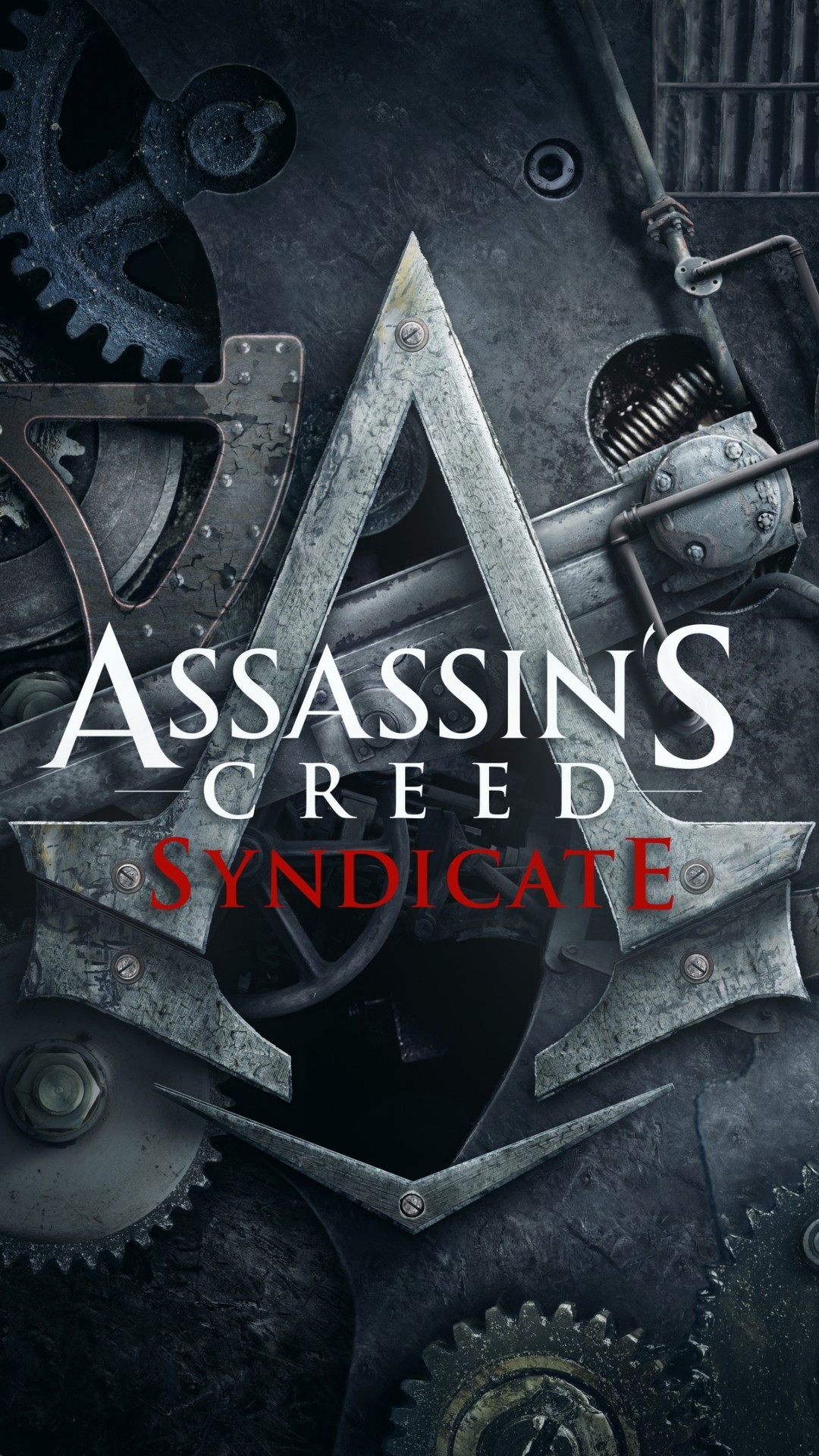 Assassin's Creed Syndicate, Logo, Ingranaggi, Steampunk, 1080x1920, schermata di blocco iPhone