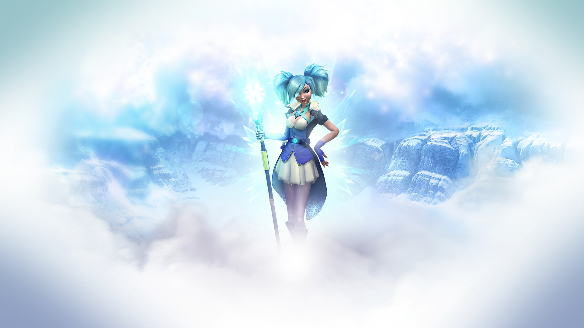 Evie, Paladins, Ghiaccio, Nuvole, Full HD, sfondo desktop
