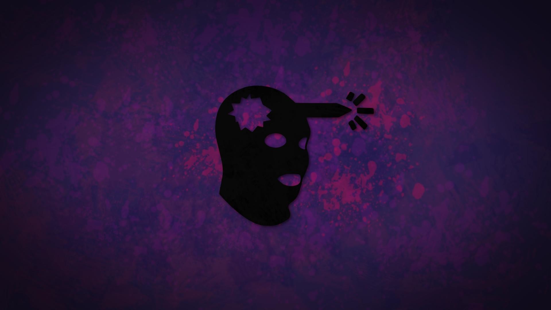 CS:GO, Colpo alla testa, Icona, Viola, 16:9 Full HD, sfondo widescreen