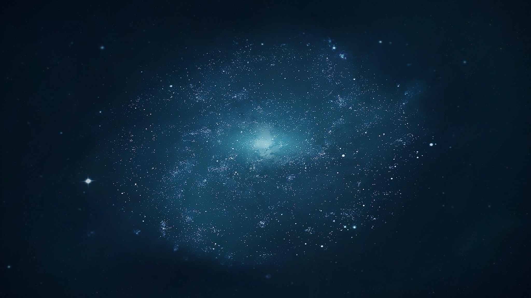 Galassia, Spazio, Blu scuro, Full HD, wallpaper per computer