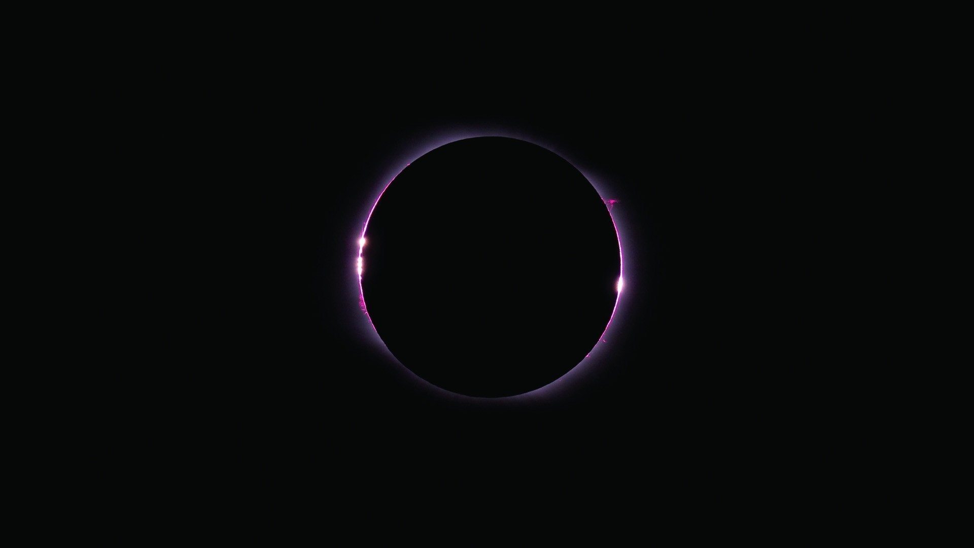Eclissi solare, Corona, Sfondo nero, Full HD, wallpaper desktop