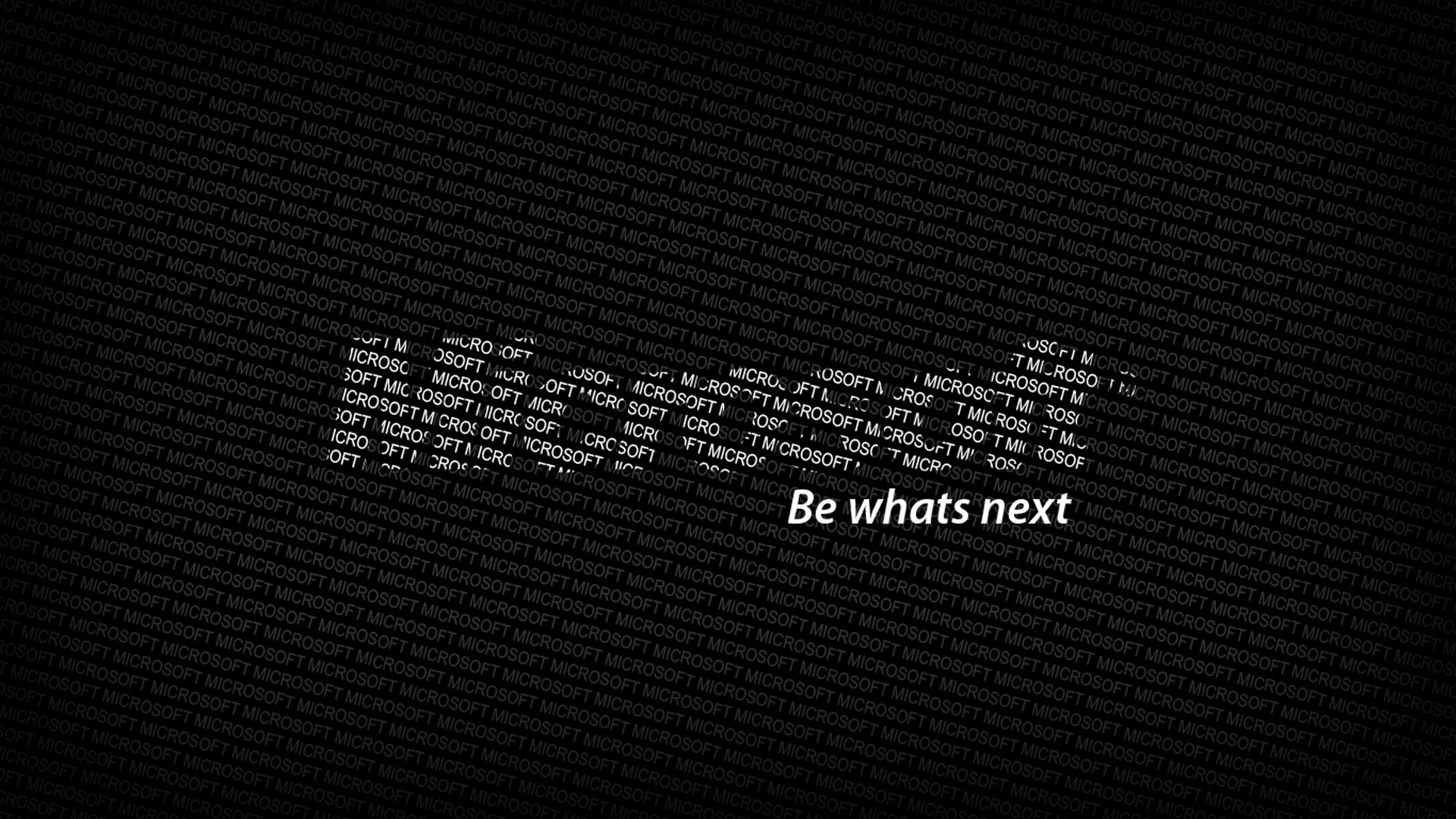 Microsoft, Be what's next, Tipografia, Grigio scuro, Full HD, sfondo per desktop