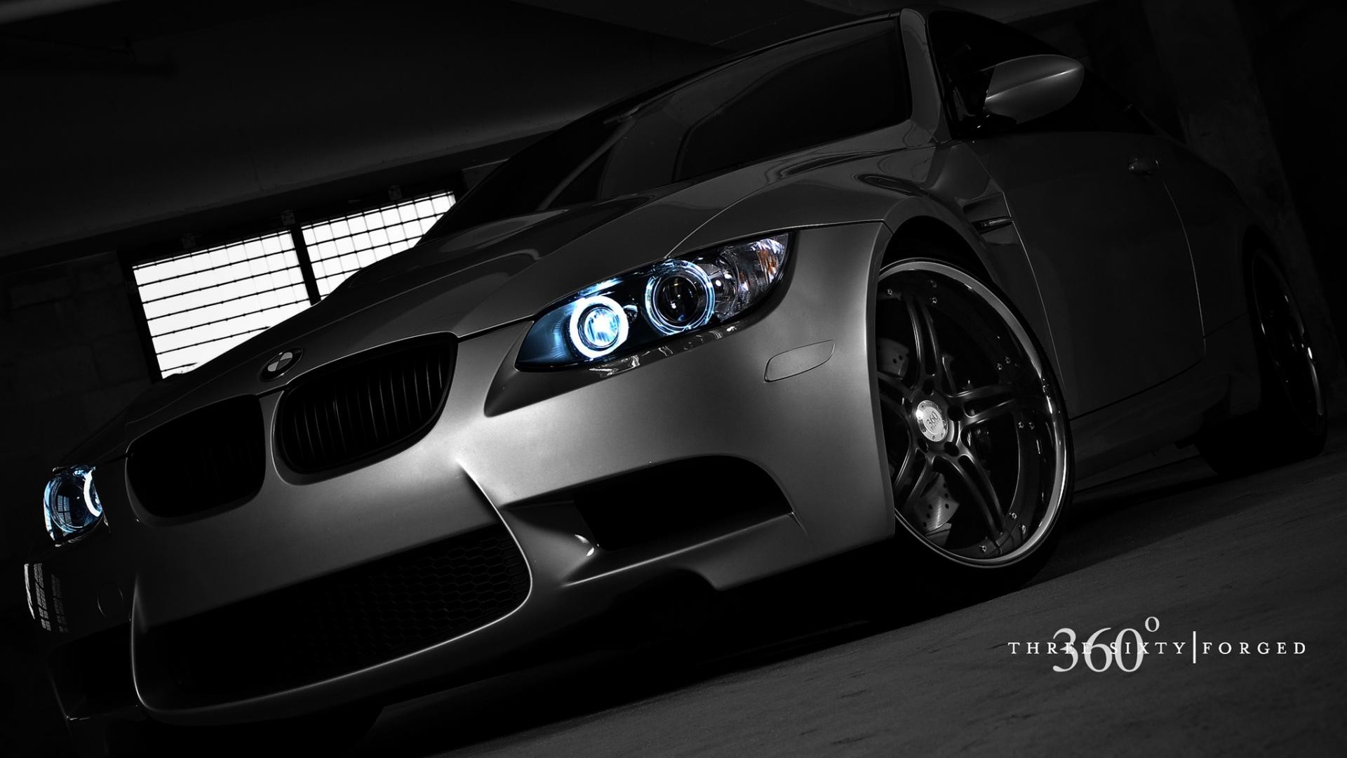 BMW M3 (E92), BMW, Angel eyes, Grigio, Garage, Full HD, sfondo Windows 11
