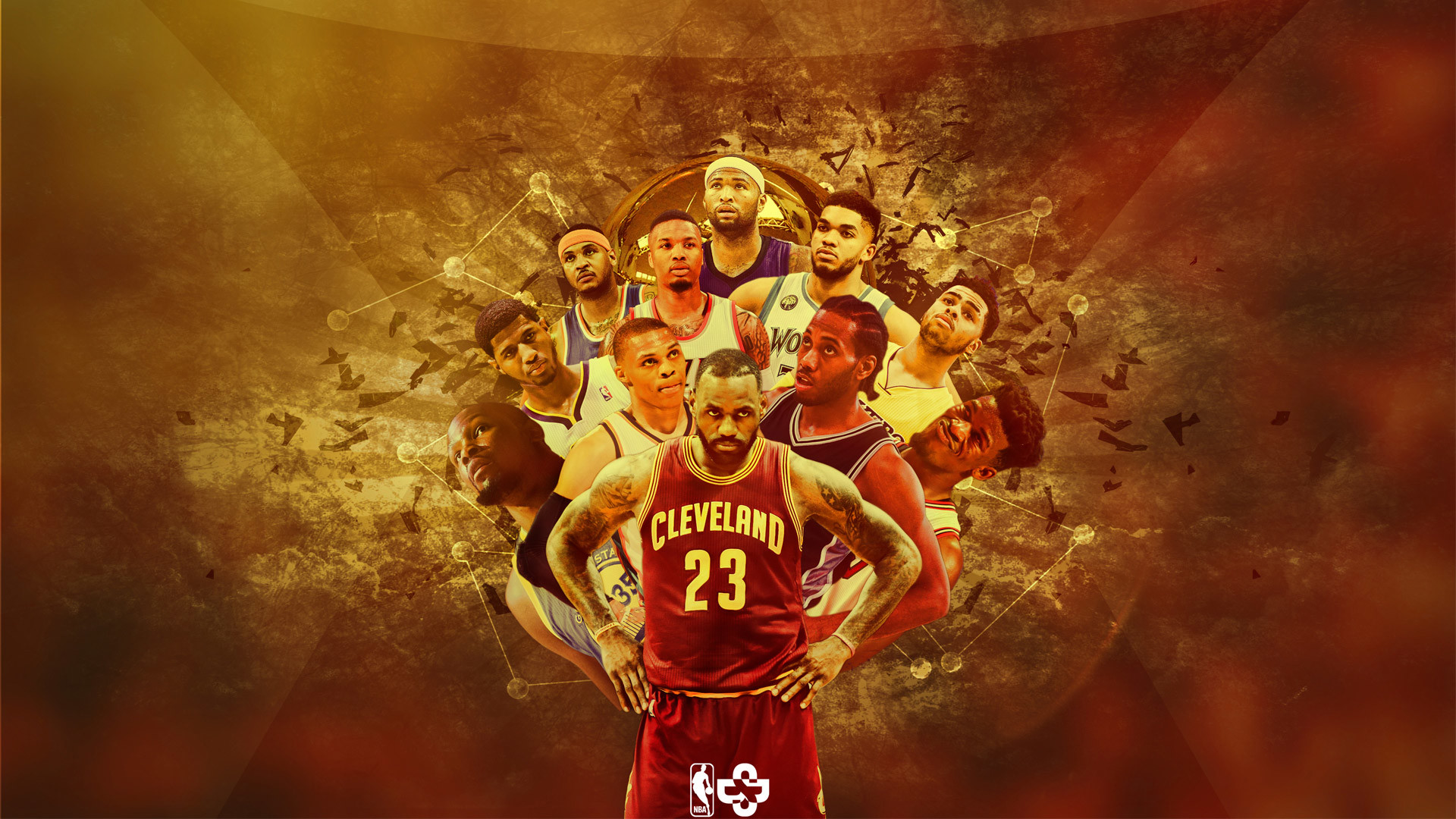 LeBron James, Cleveland Cavaliers, Stelle NBA, Oro, Full HD, wallpaper desktop