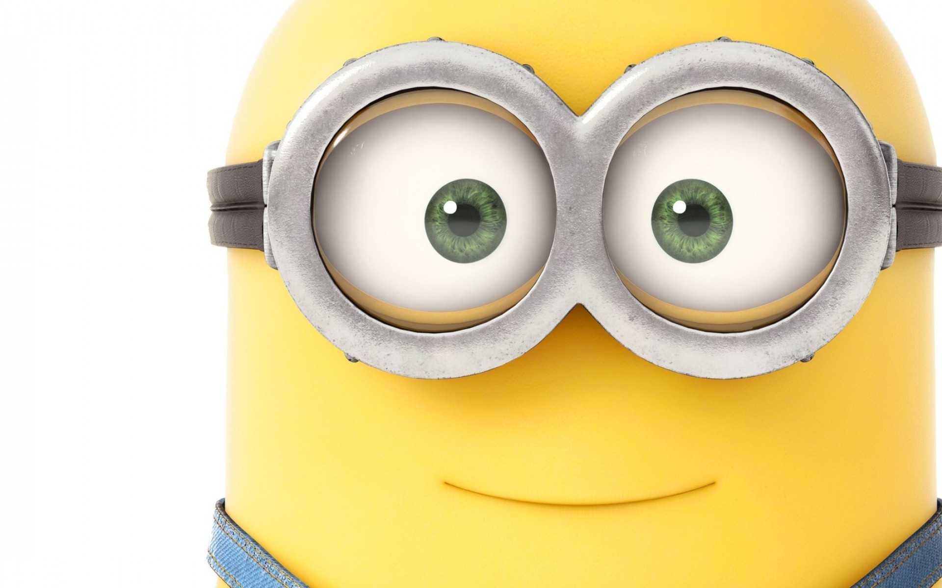 Bob, Minion, Occhi verdi, Primo piano, Giallo, Full HD, sfondo per PC e portatile