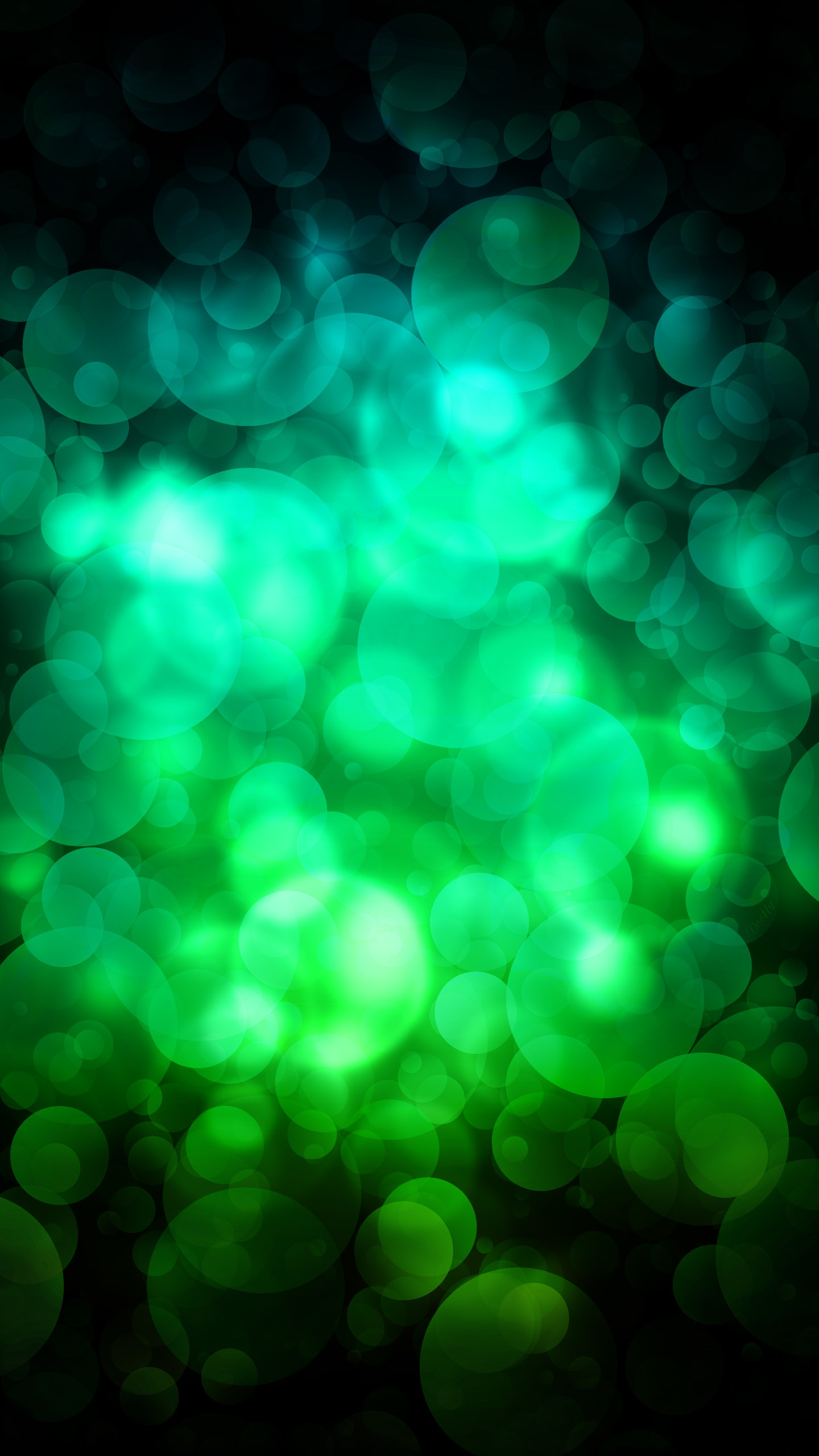 Bokeh, Verde, Luci, QHD+, sfondo per iPhone e Android