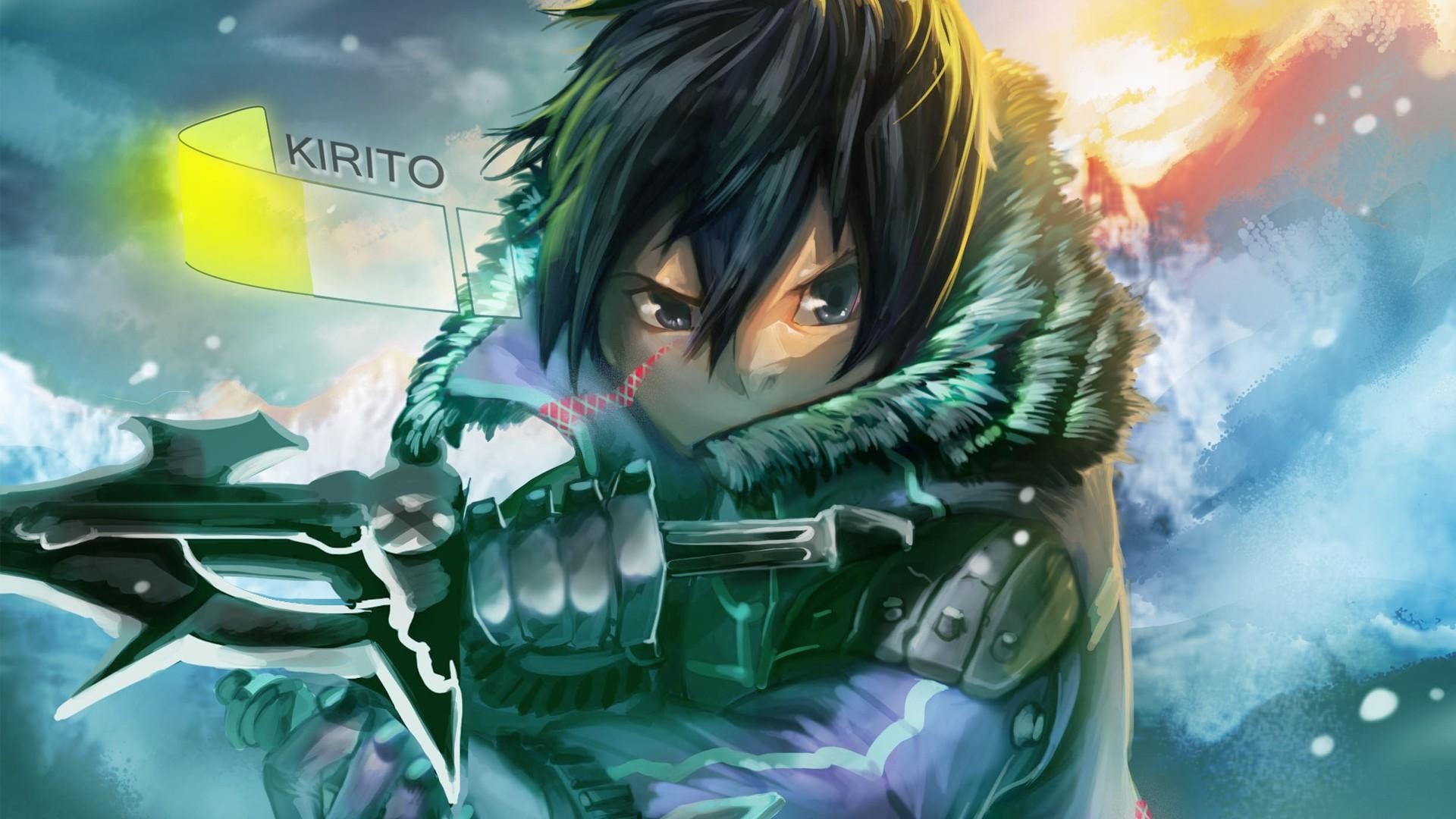 Kirito, Sword Art Online, Spada, Primo piano, 1920x1080, sfondo per PC