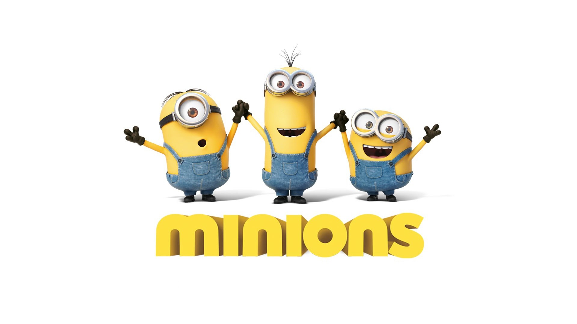 Minion, Minions, Logo, Sfondo bianco, 16:9 Full HD, wallpaper widescreen