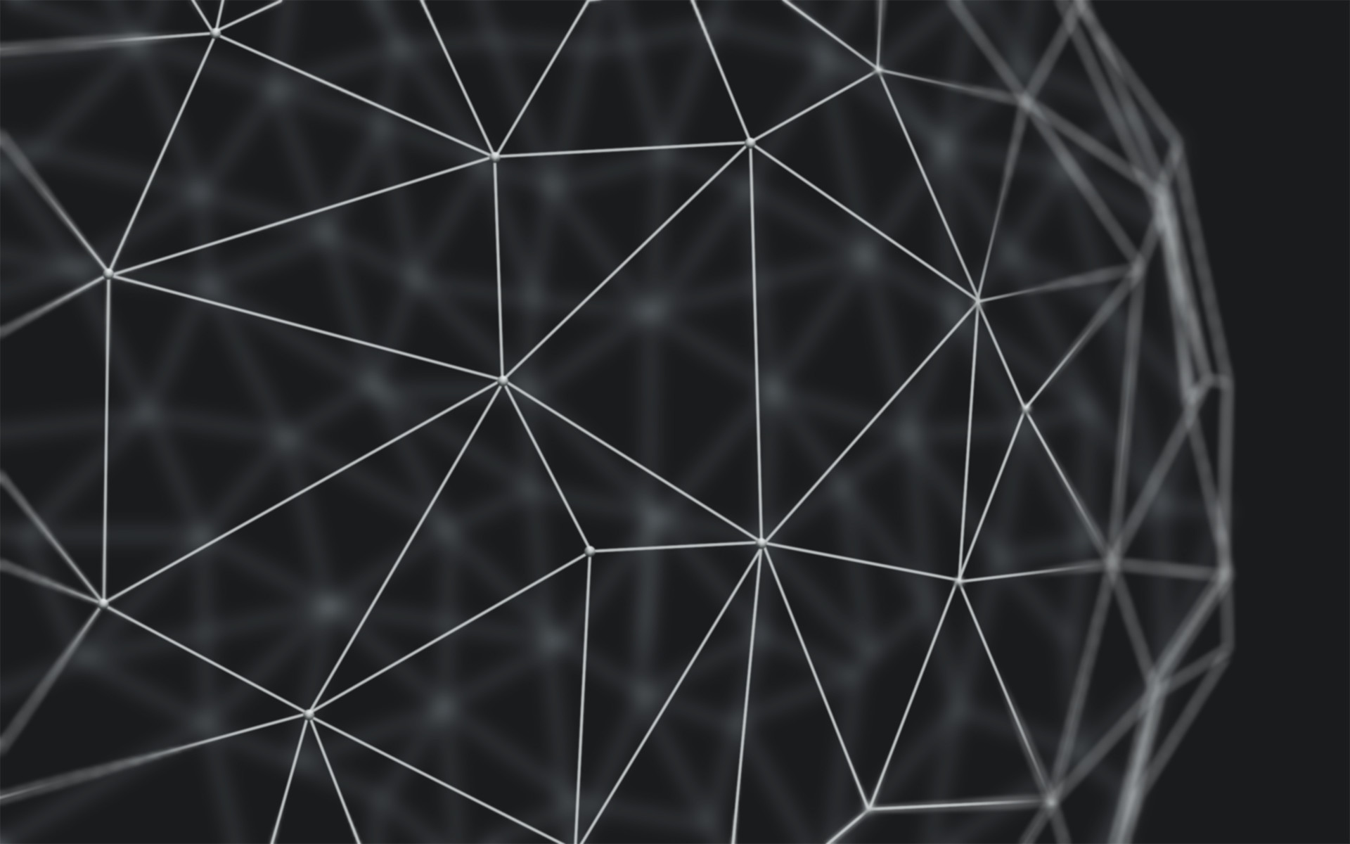 Rete poligonale, Sfera, Linee, Sfondo scuro, 1920x1200, wallpaper desktop