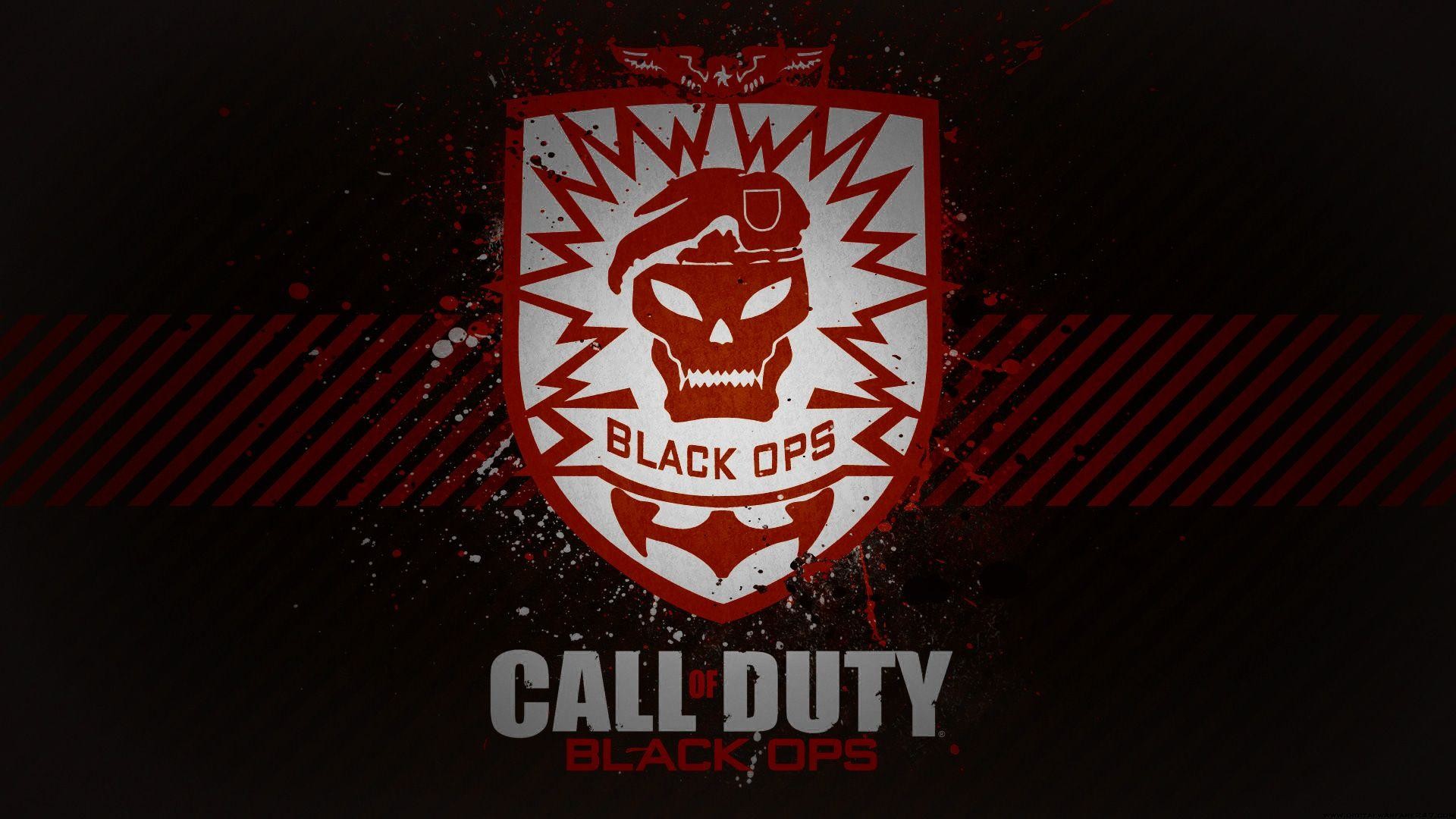 Call of Duty: Black Ops, Emblema, Teschio, Rosso, Full HD, sfondo per PC e portatile
