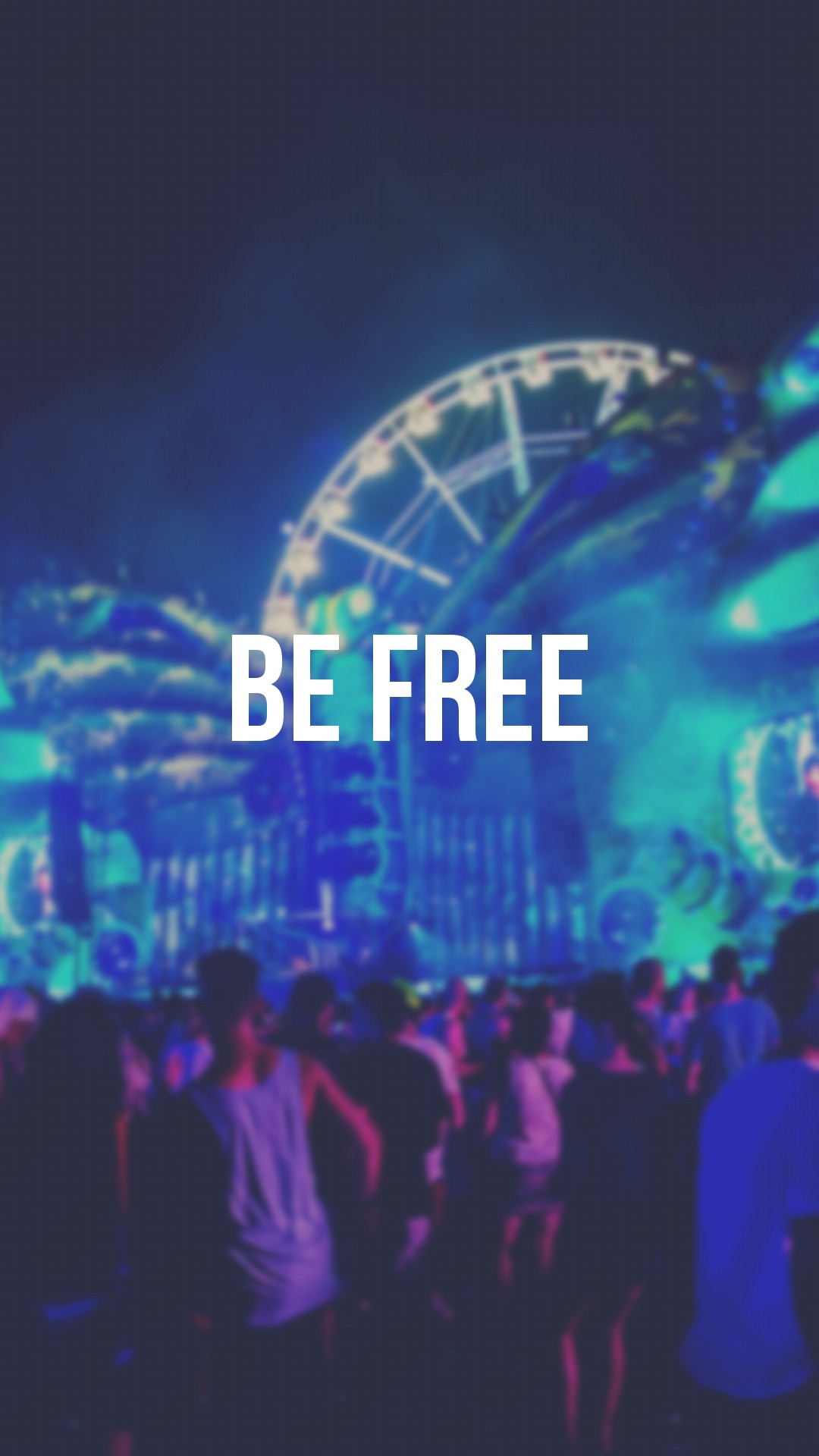 Be Free, Festival musicale, Ruota panoramica, Folla, immagine di sfondo iPhone 6