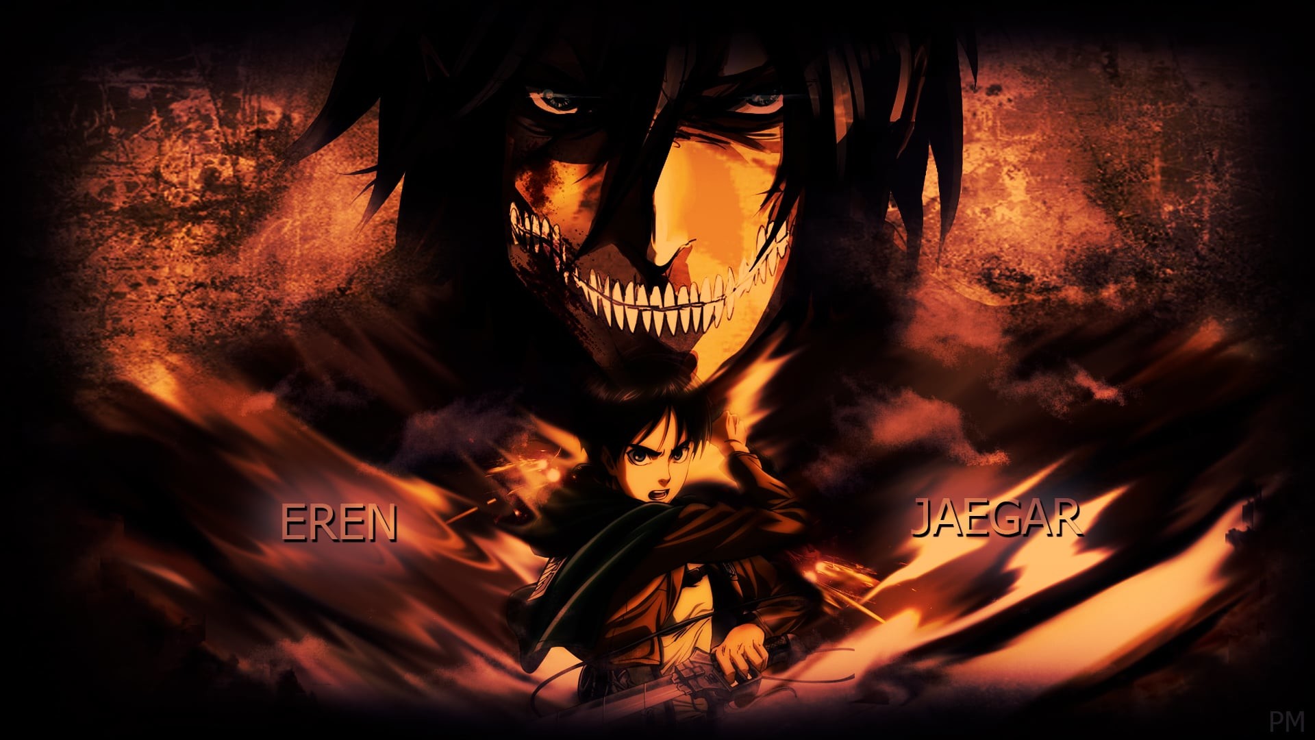Eren Jaeger, Gigante d'attacco, L'attacco dei giganti, Full HD, sfondo per PC