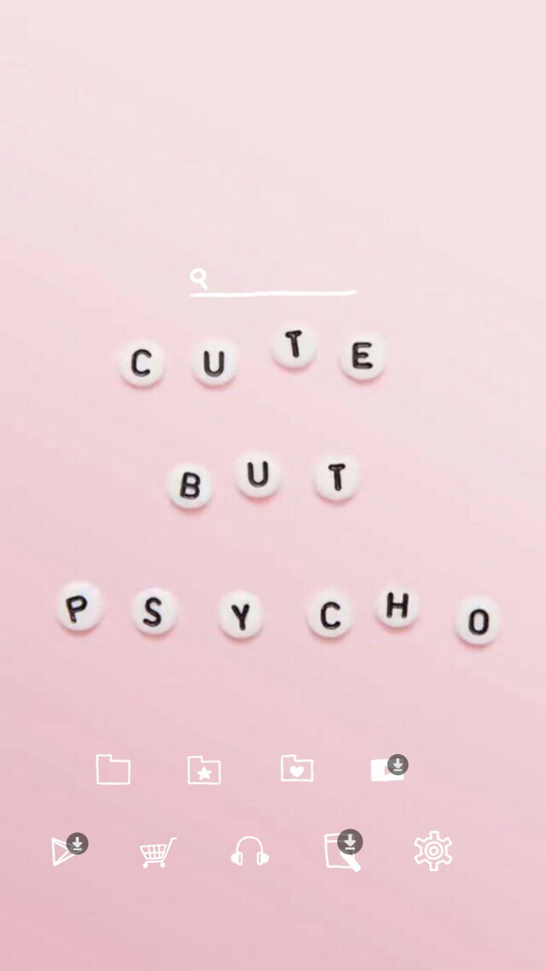 Cute But Psycho, Scritta, Rosa, Minimalista, Full HD, sfondo per iPhone e Android