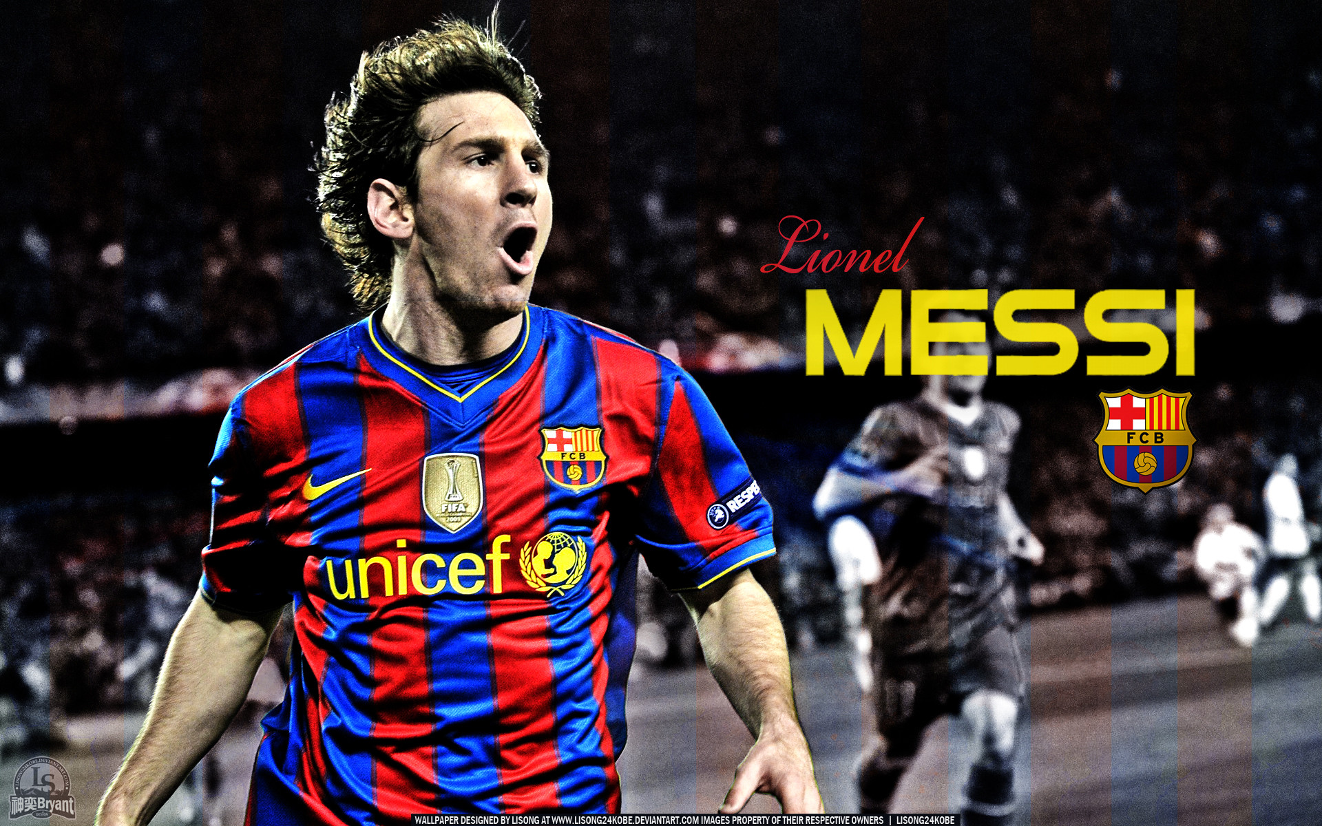 Lionel Messi, FC Barcelona, Esultanza, Calcio, 1920x1200, immagine di sfondo