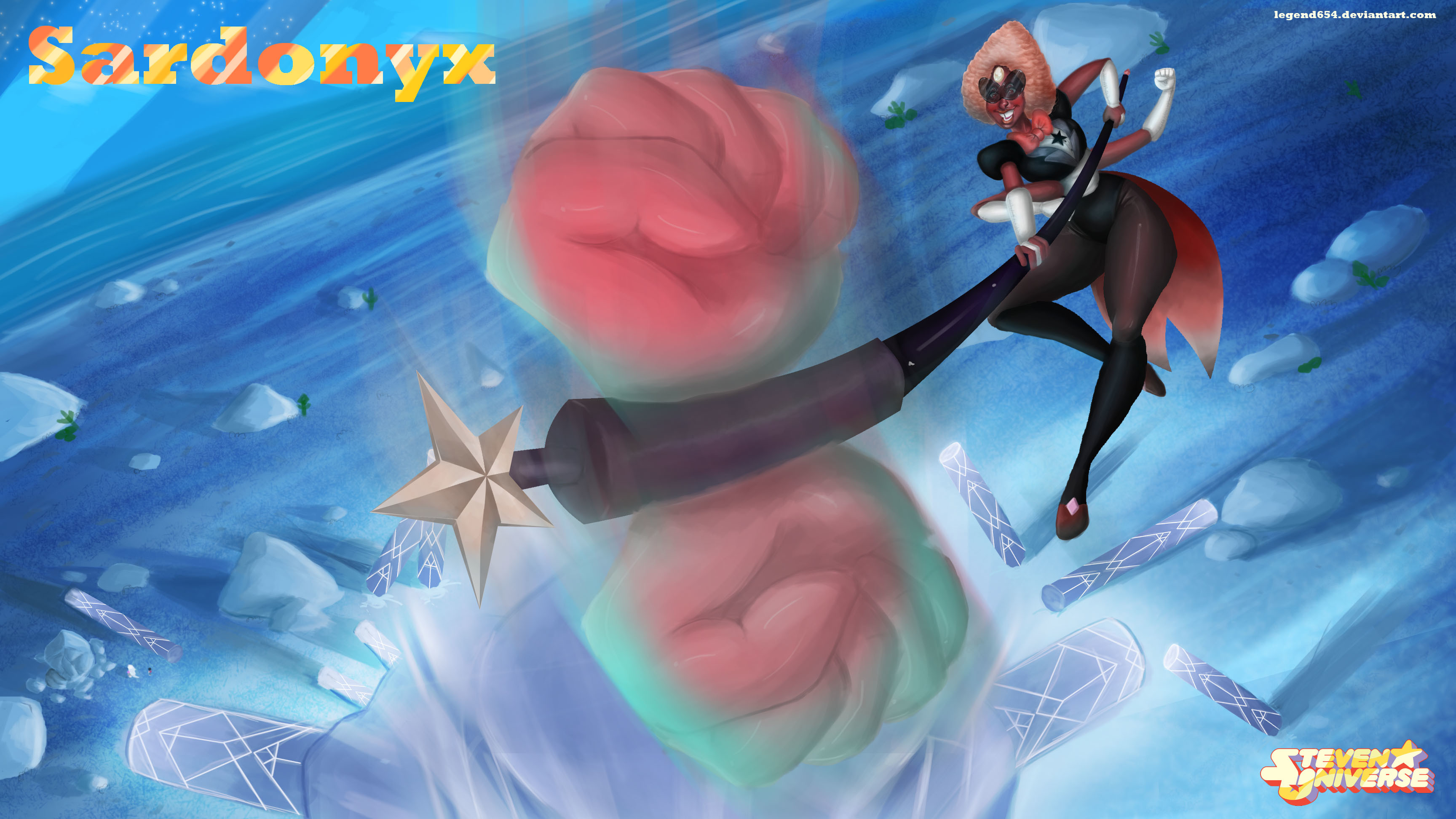Sardonyx, Steven Universe, Martello, Fan art, 2K, sfondo desktop