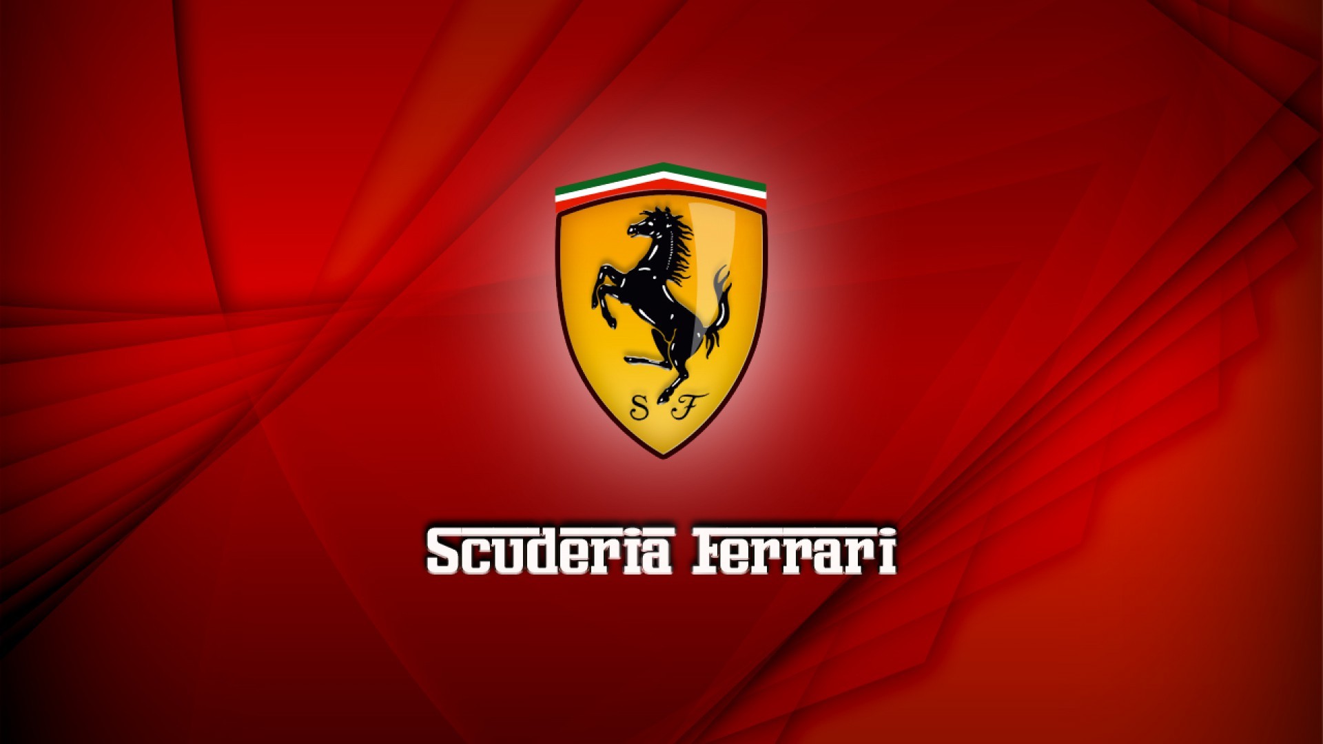 Scuderia Ferrari, Scudetto Ferrari, Cavallino rampante, Sfondo rosso, wallpaper 1920x1080