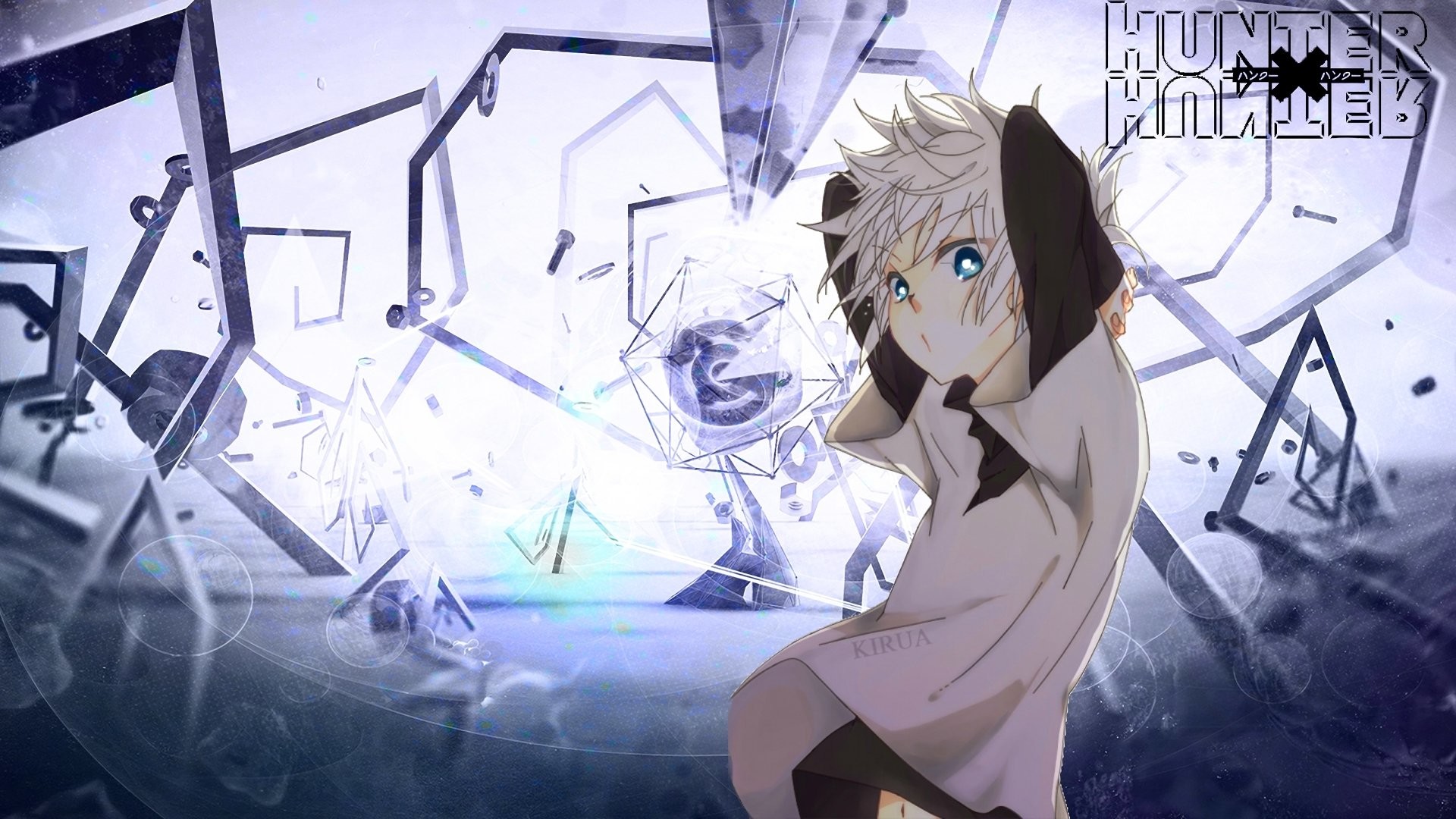 Killua Zoldyck, Hunter x Hunter, Vetri rotti, Logo, 1920x1080, sfondo per PC