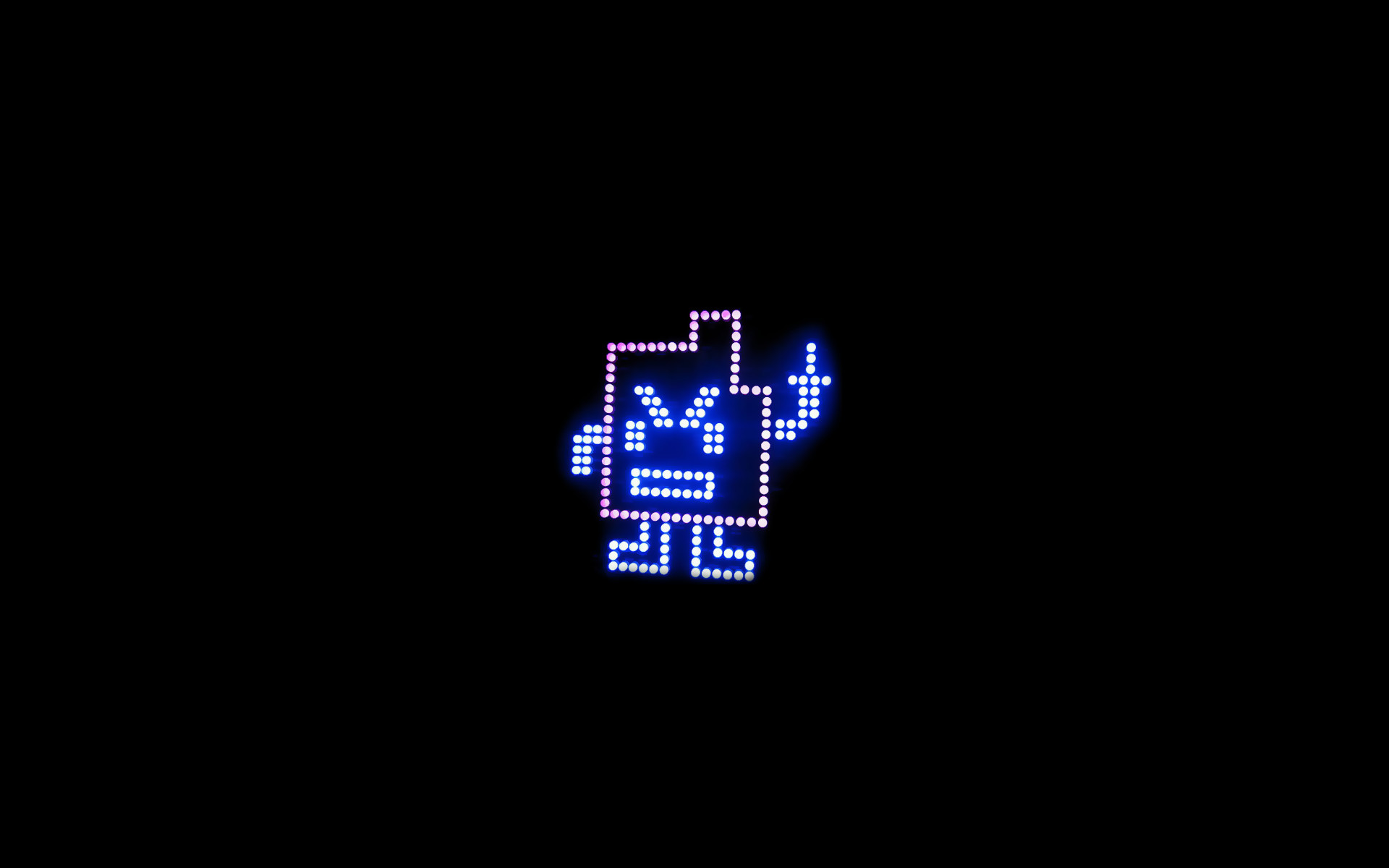 Pixel art, Robot, Luci al neon, Sfondo nero, 1920x1200, wallpaper desktop