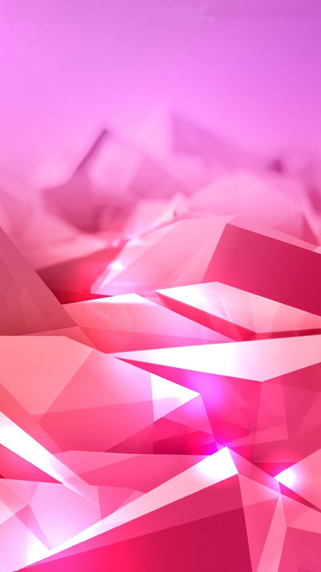 Asus ZenFone 2, ZenUI, Poligoni, Rosa, Full HD, sfondo verticale per cellulare