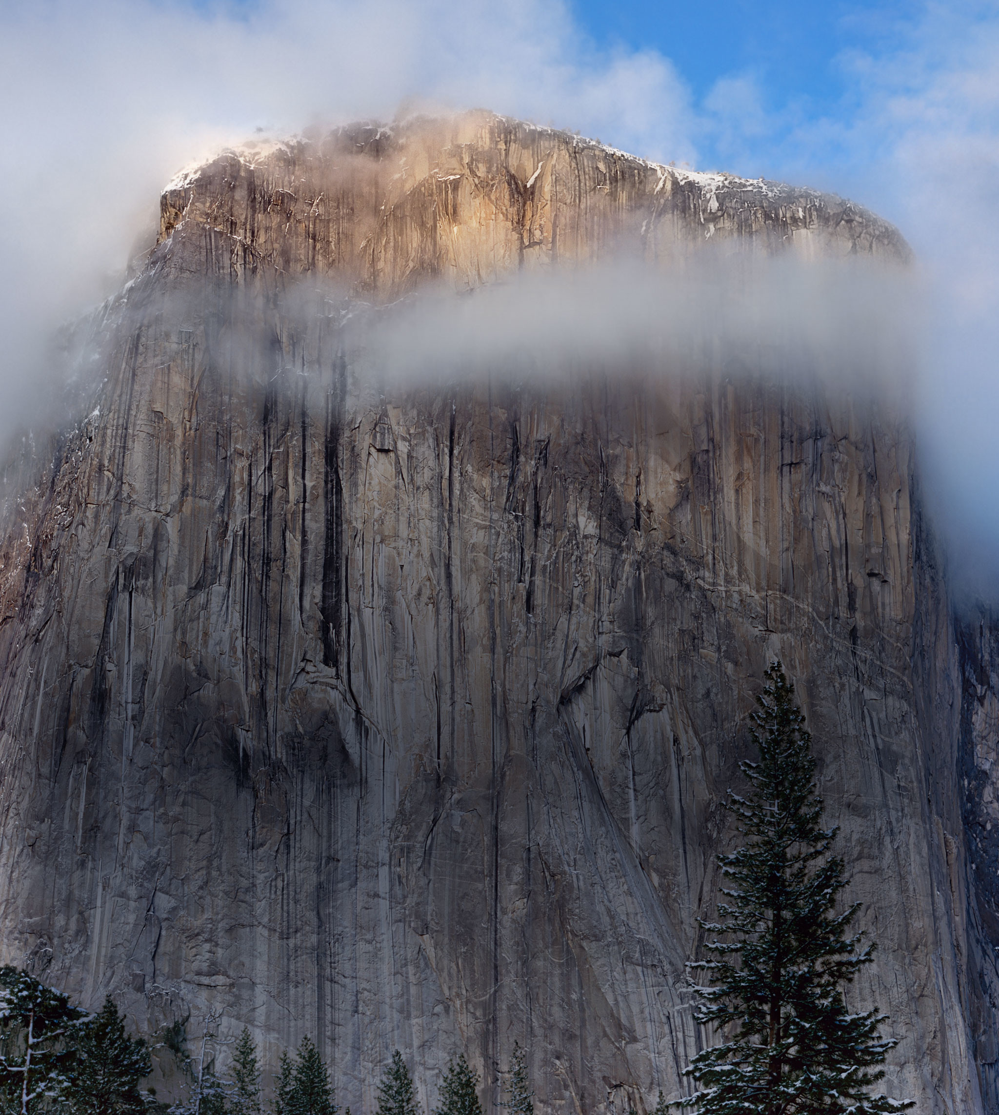 El Capitan, Yosemite, OS X Yosemite, Nuvole, sfondo iOS 9 Full HD