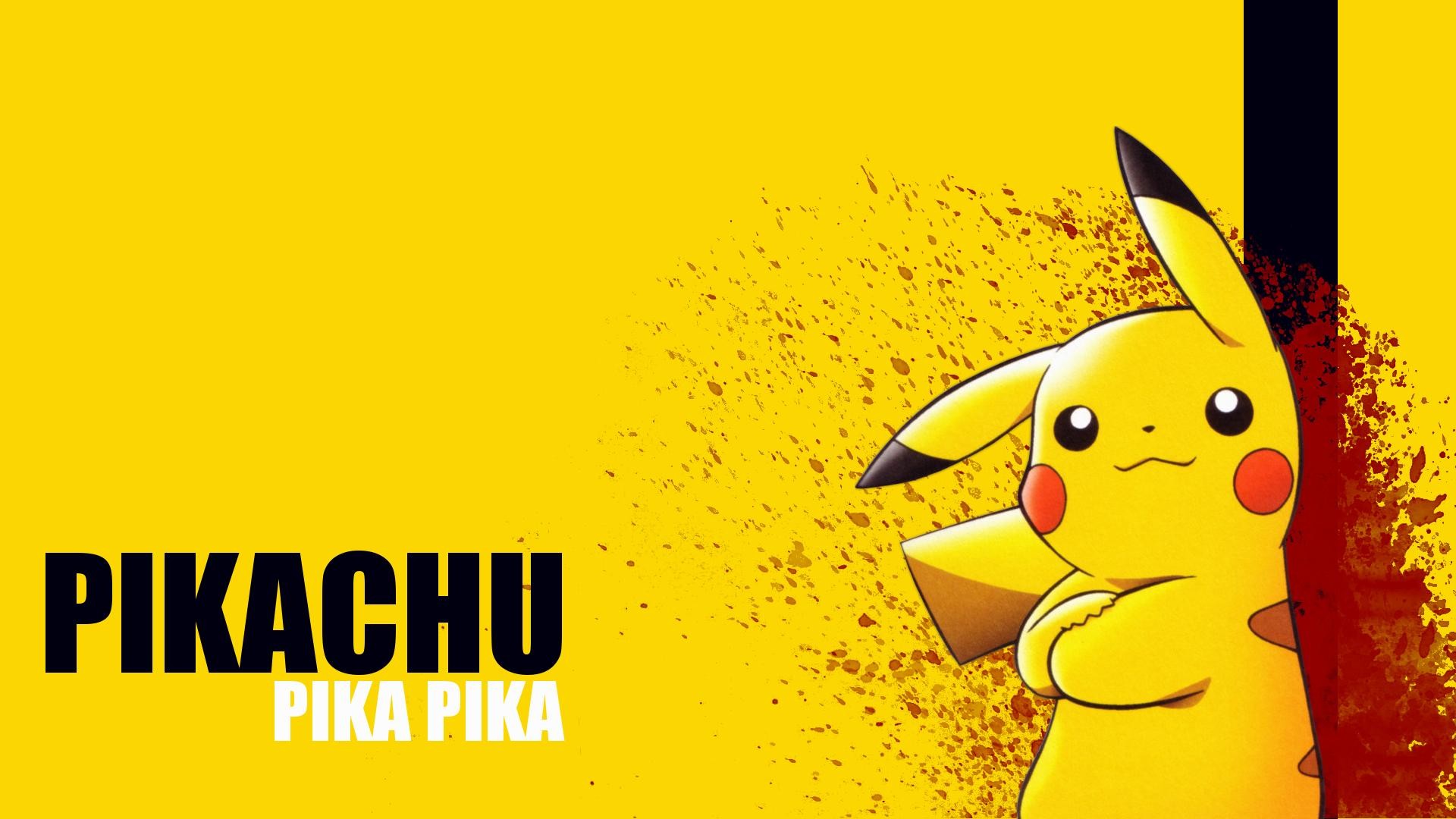 Pikachu, Pokémon, Parodia, Kill Bill, Sfondo giallo, Full HD, wallpaper desktop