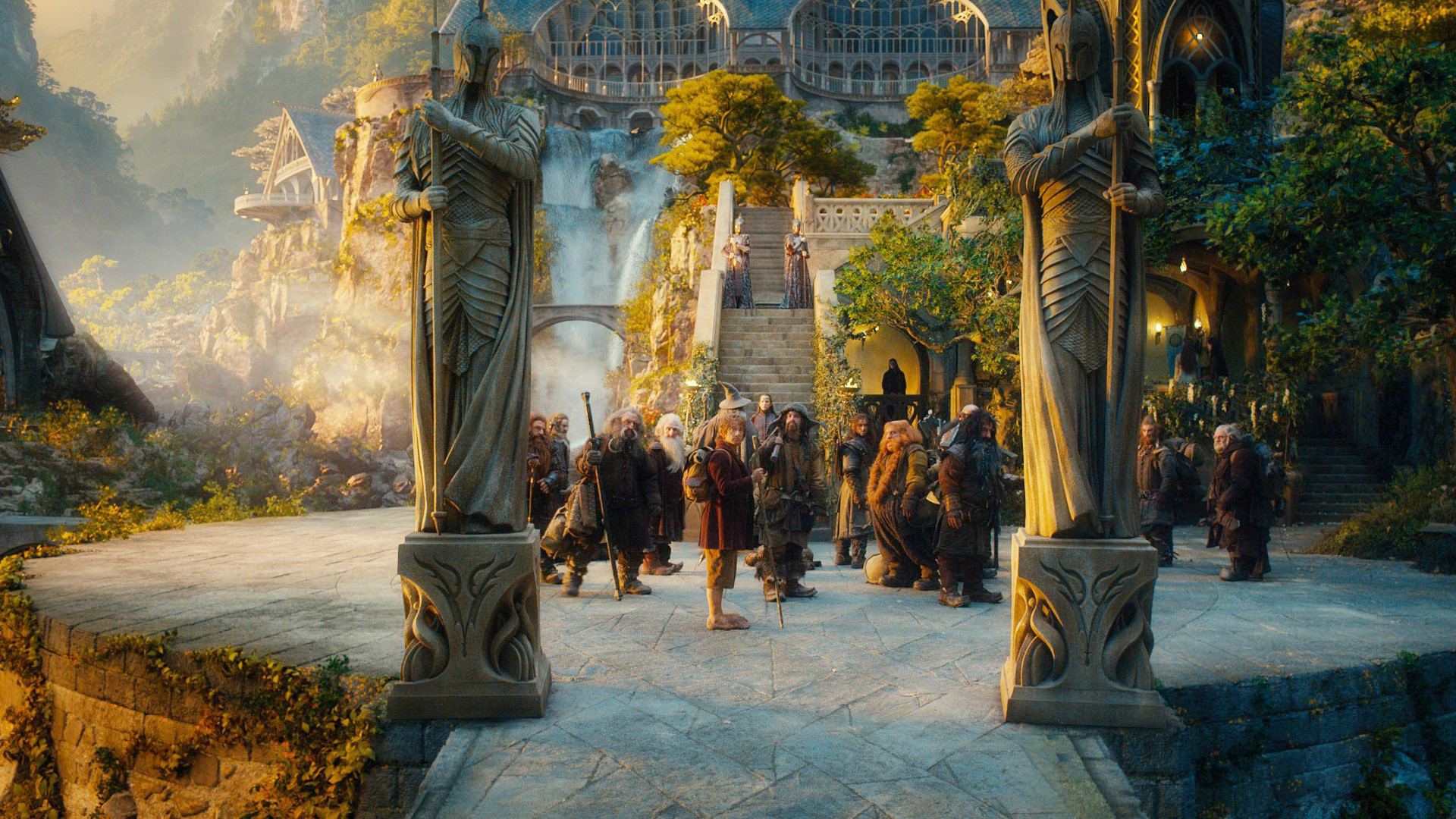 Gran Burrone, Compagnia di Thorin, Statue, Lo Hobbit: Un viaggio inaspettato, sfondo 1080p