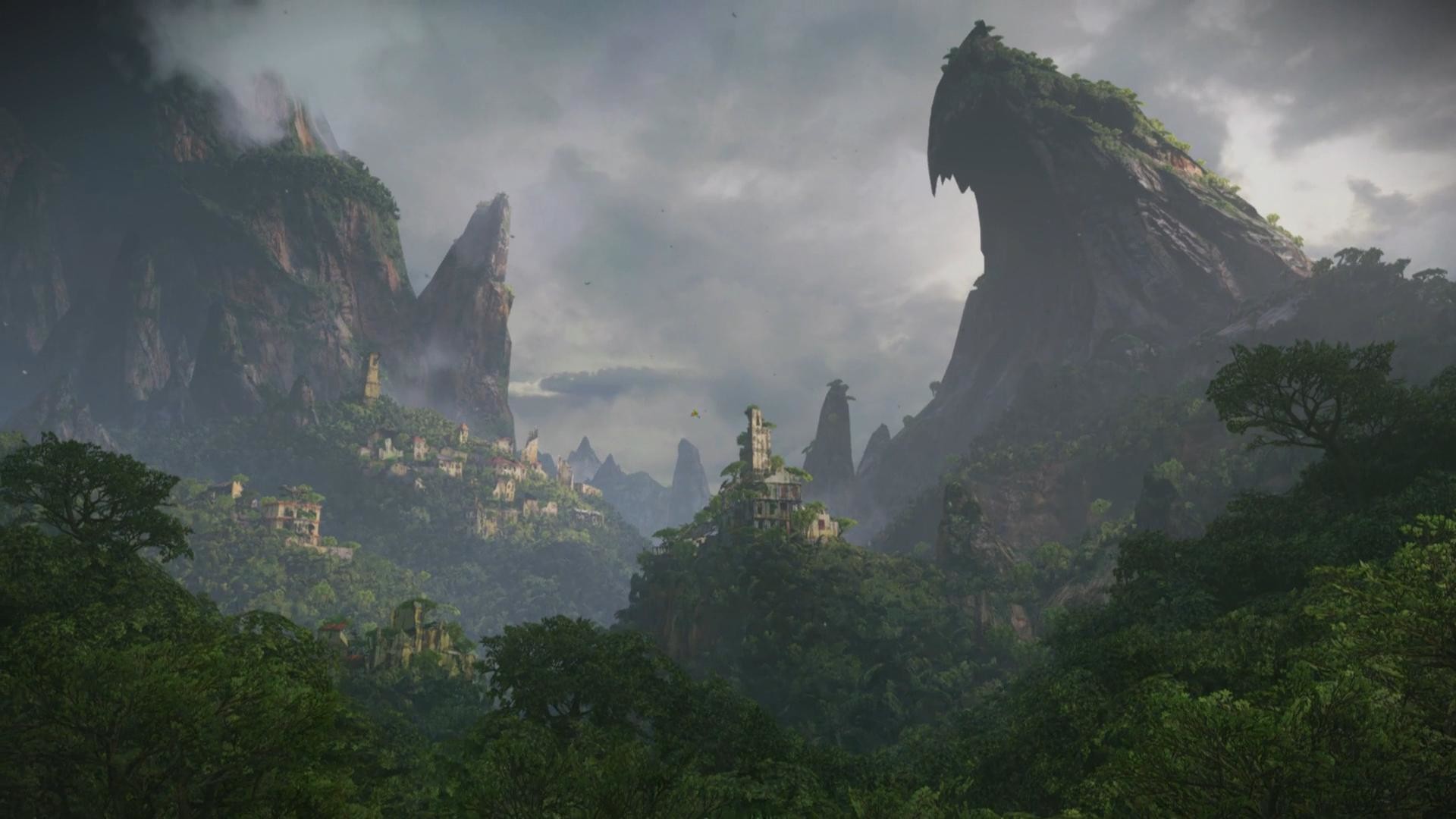 Uncharted 4, Isola, Giungla, Montagne, 1920x1080, sfondo per PC