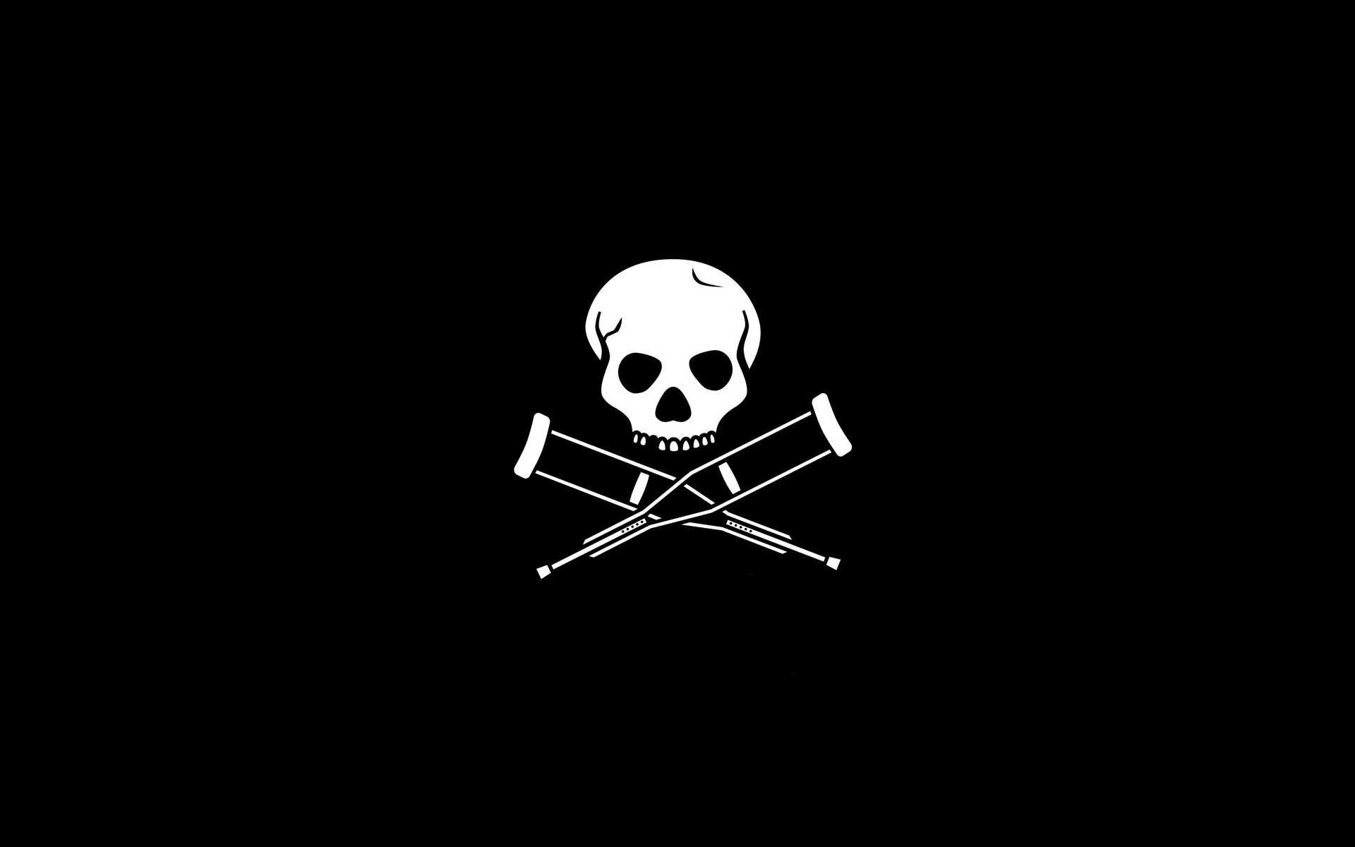 Jackass, Teschio, Stampelle, Sfondo nero, wallpaper per cellulare