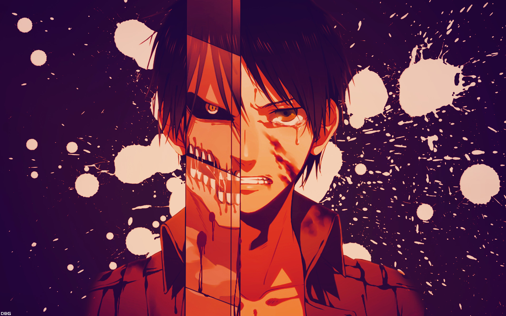 Eren Jaeger, L'attacco dei giganti, Anime, Viola, sfondo desktop PC