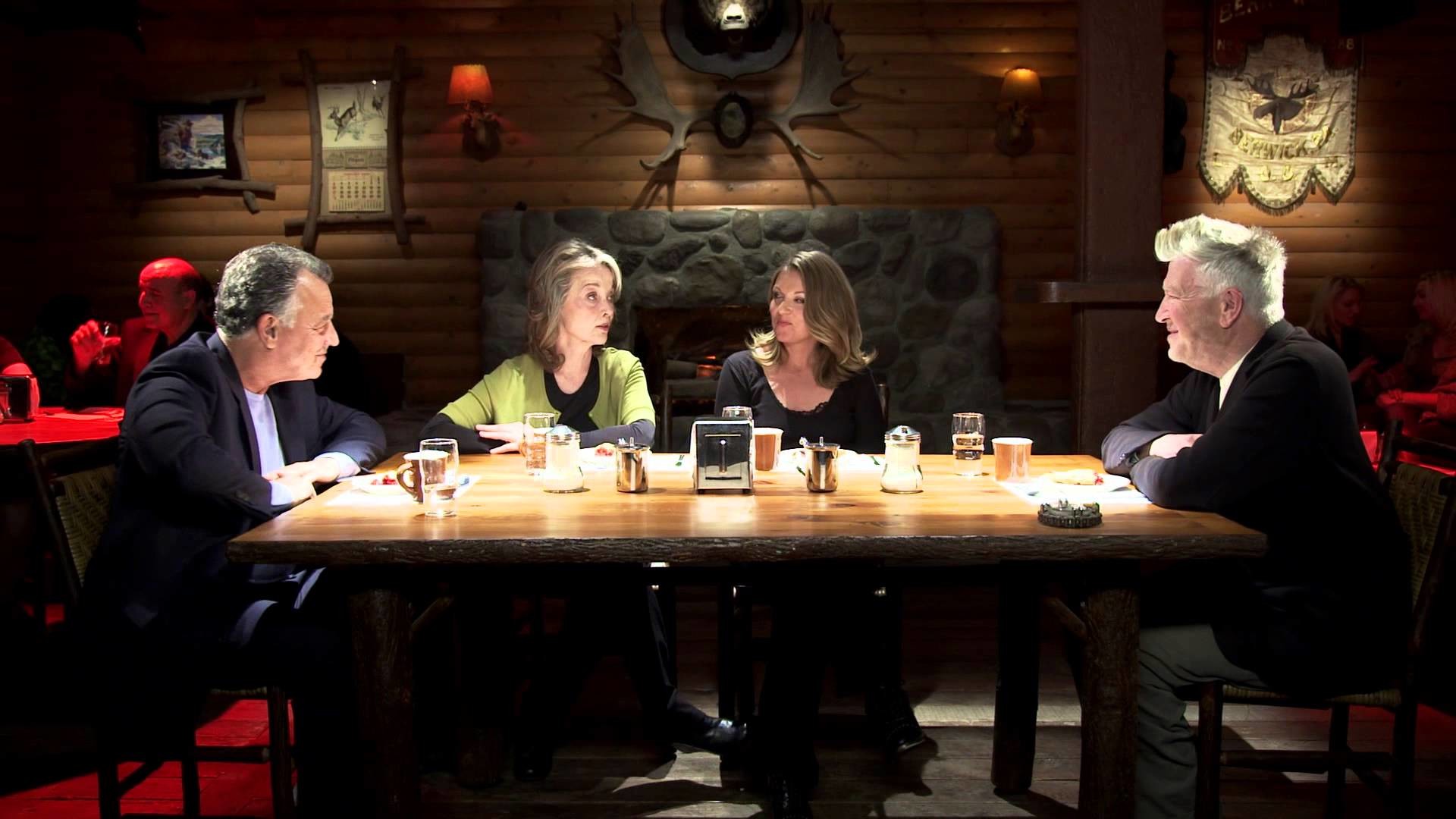 Twin Peaks, Ray Wise, Sheryl Lee, Mädchen Amick, Double R Diner, Riunione del cast, sfondo per PC