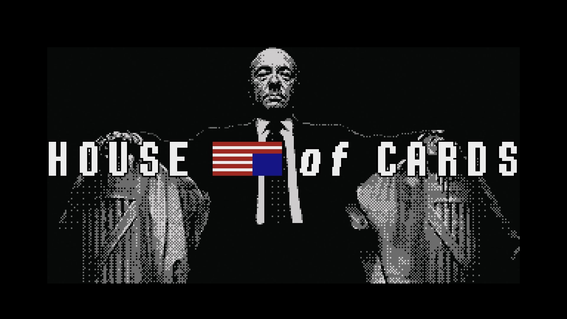Frank Underwood, Kevin Spacey, House of Cards, Logo, Sfondo nero, wallpaper Windows 11