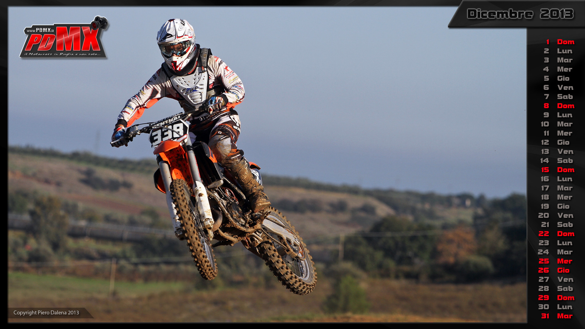 Motocross, Calendario, Dicembre 2013, Salto, 16:9 Full HD, sfondo widescreen
