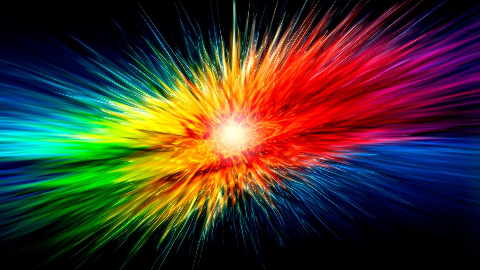 Esplosione di colori, Arcobaleno, Astratto, 16:9 Full HD, sfondo widescreen