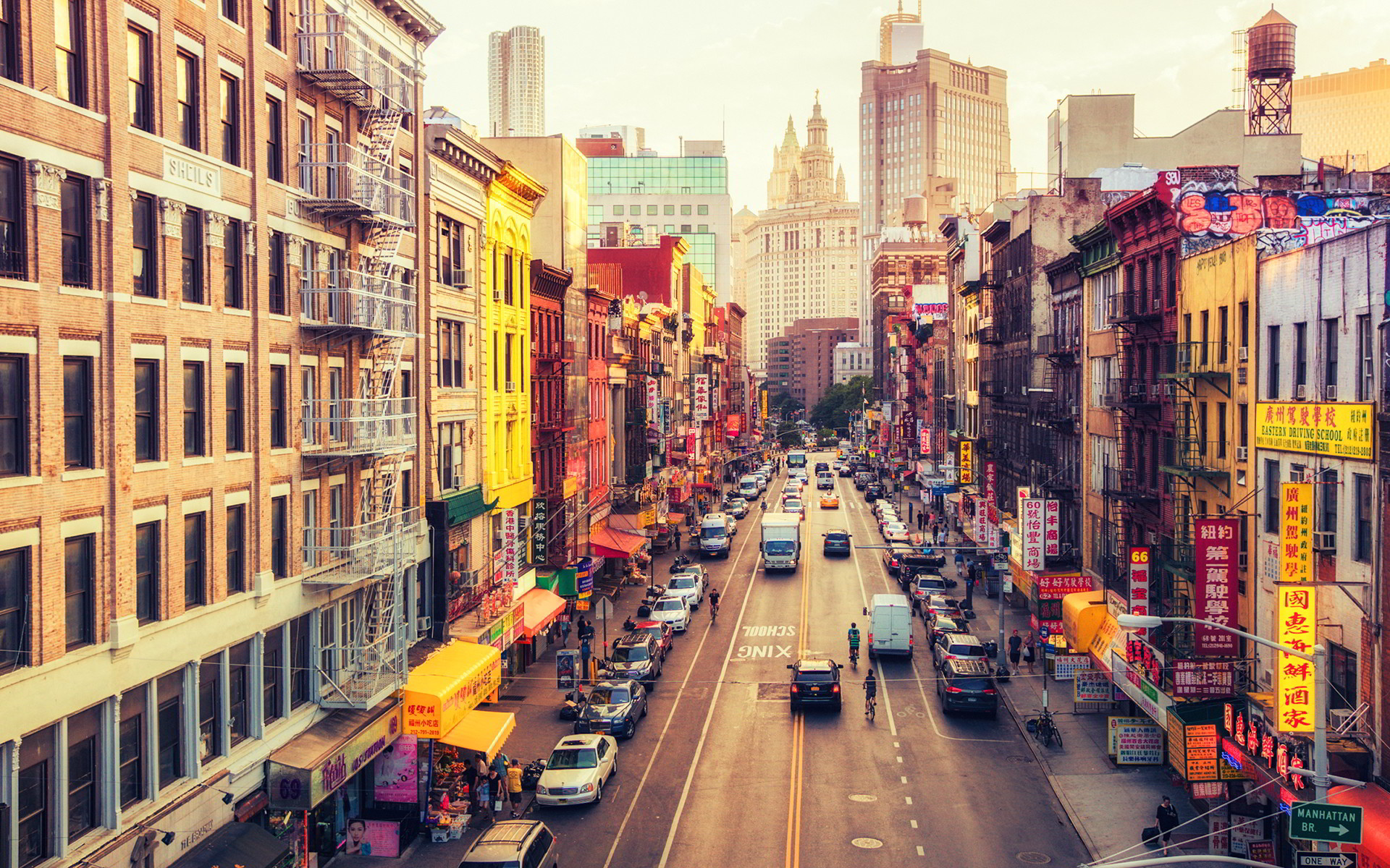Chinatown, New York, Strada, 1920x1200, sfondo per PC