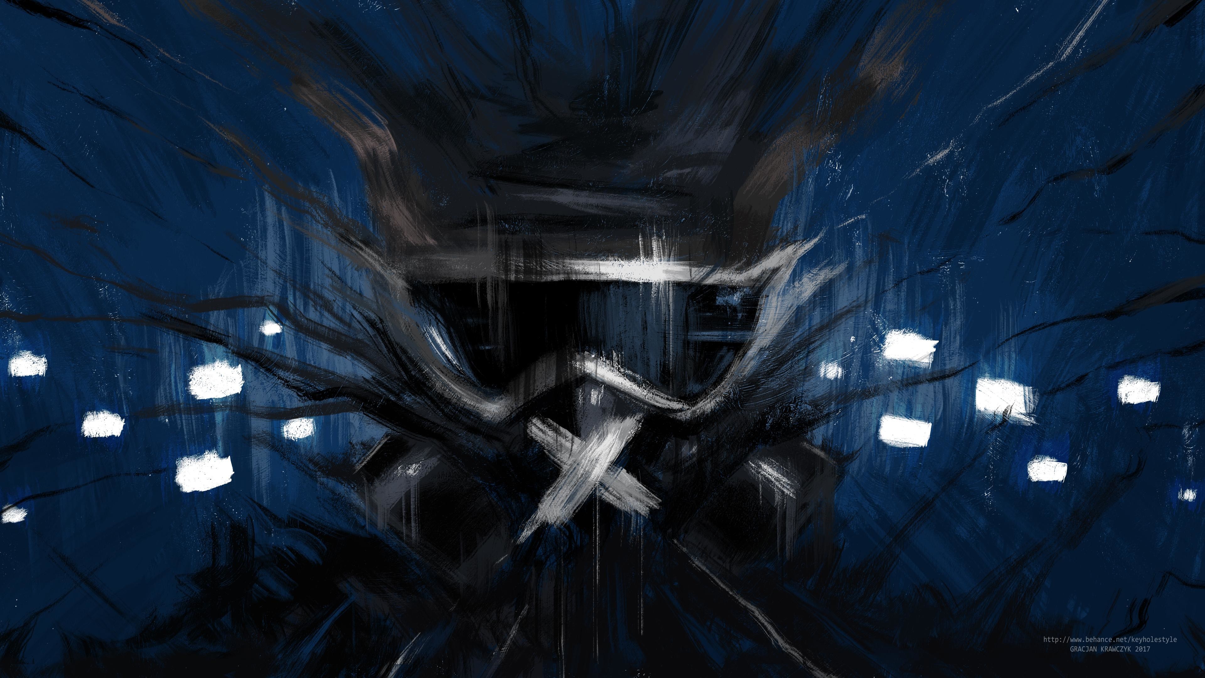 Rainbow Six Siege, Logo, Arte astratta, Blu, 3840x2160, sfondo per PC