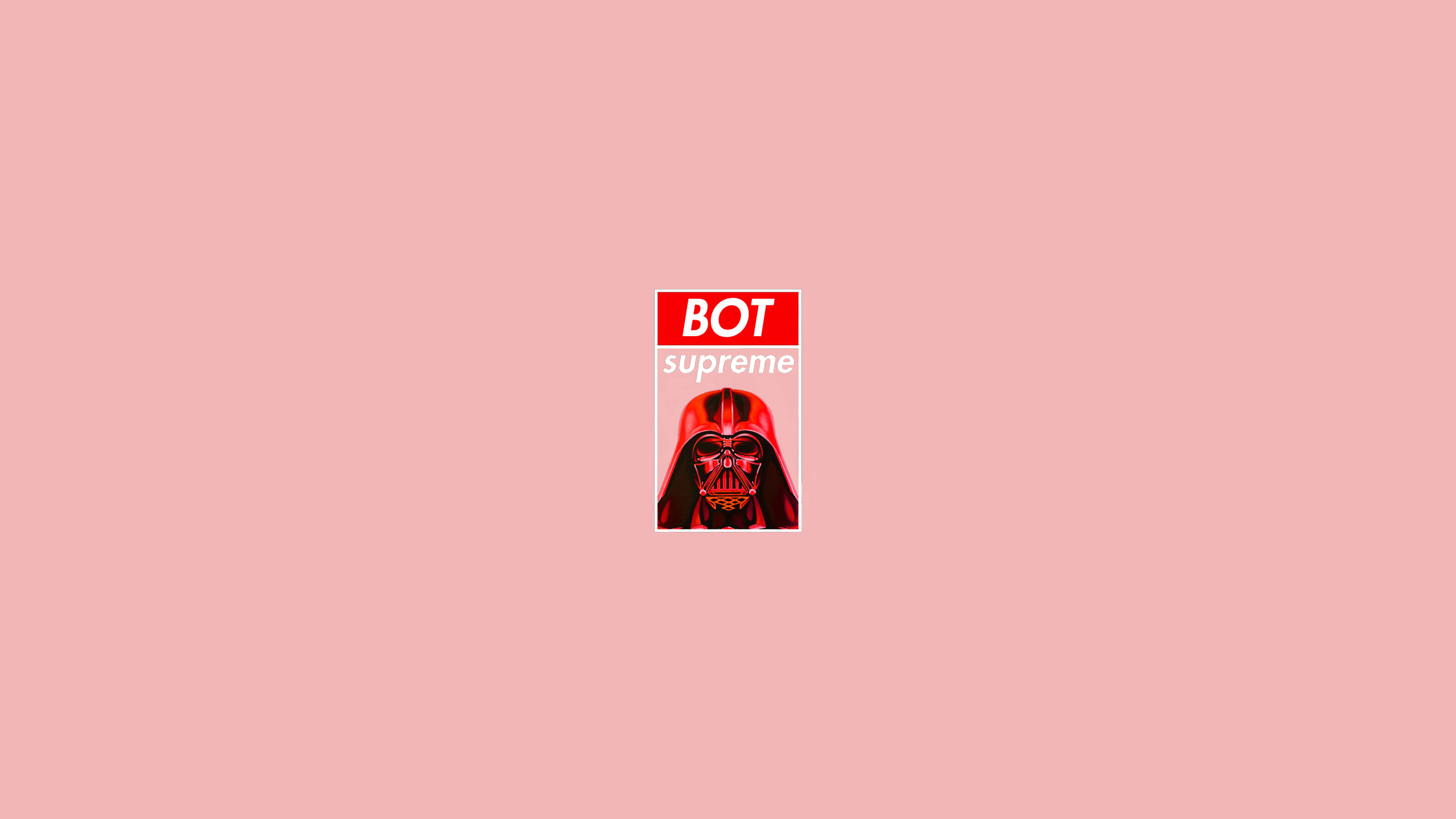 Darth Vader, Supreme, Sfondo rosa, Minimalismo, 2560x1440, wallpaper desktop
