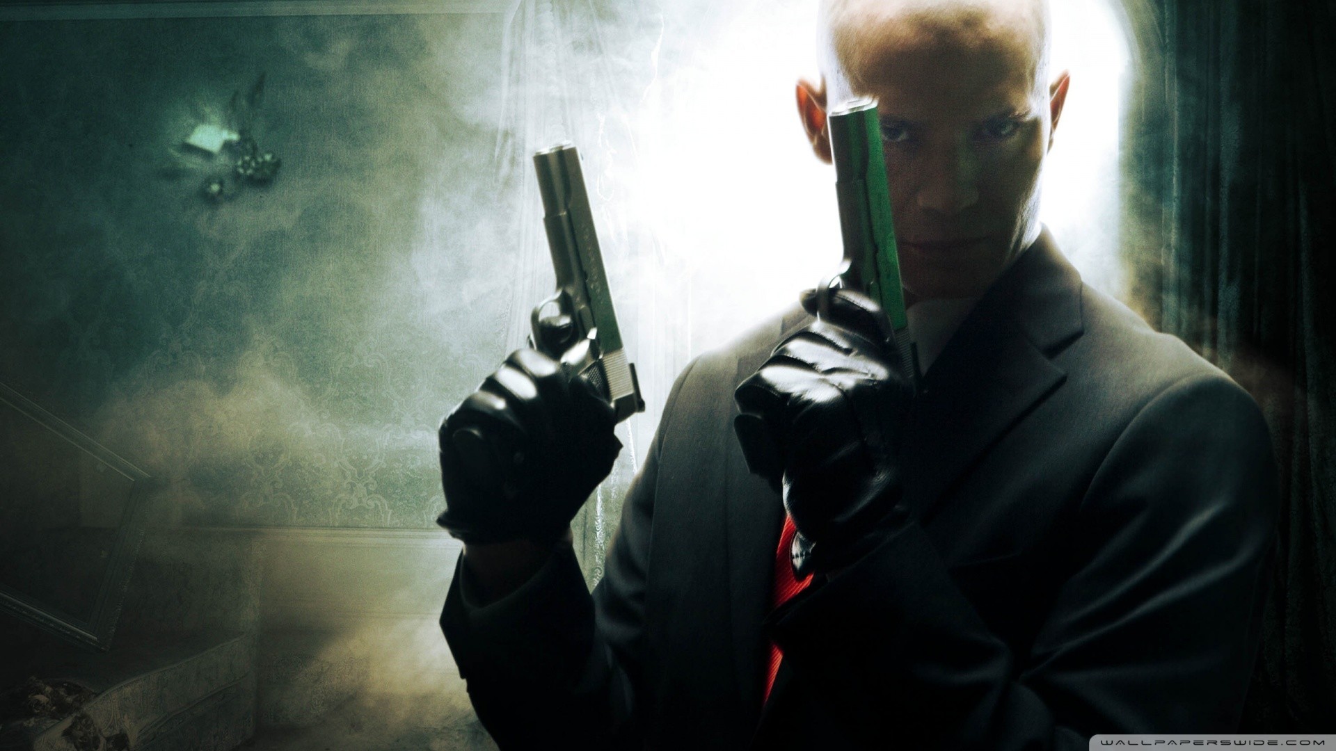 Hitman, Agente 47, Pistola, Nebbia, 16:9 Full HD, sfondo widescreen