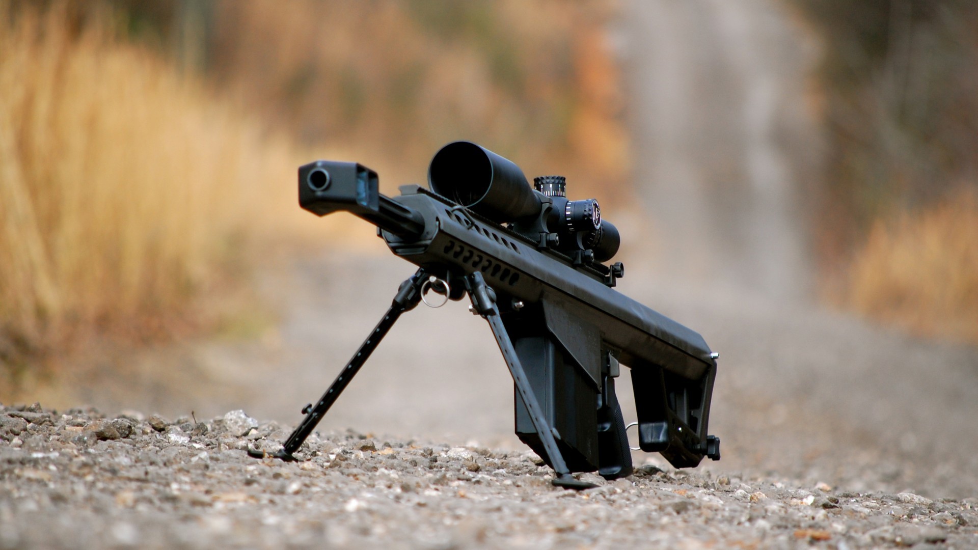Barrett M82, Fucile di precisione, Bipiede, Strada, Full HD, sfondo desktop