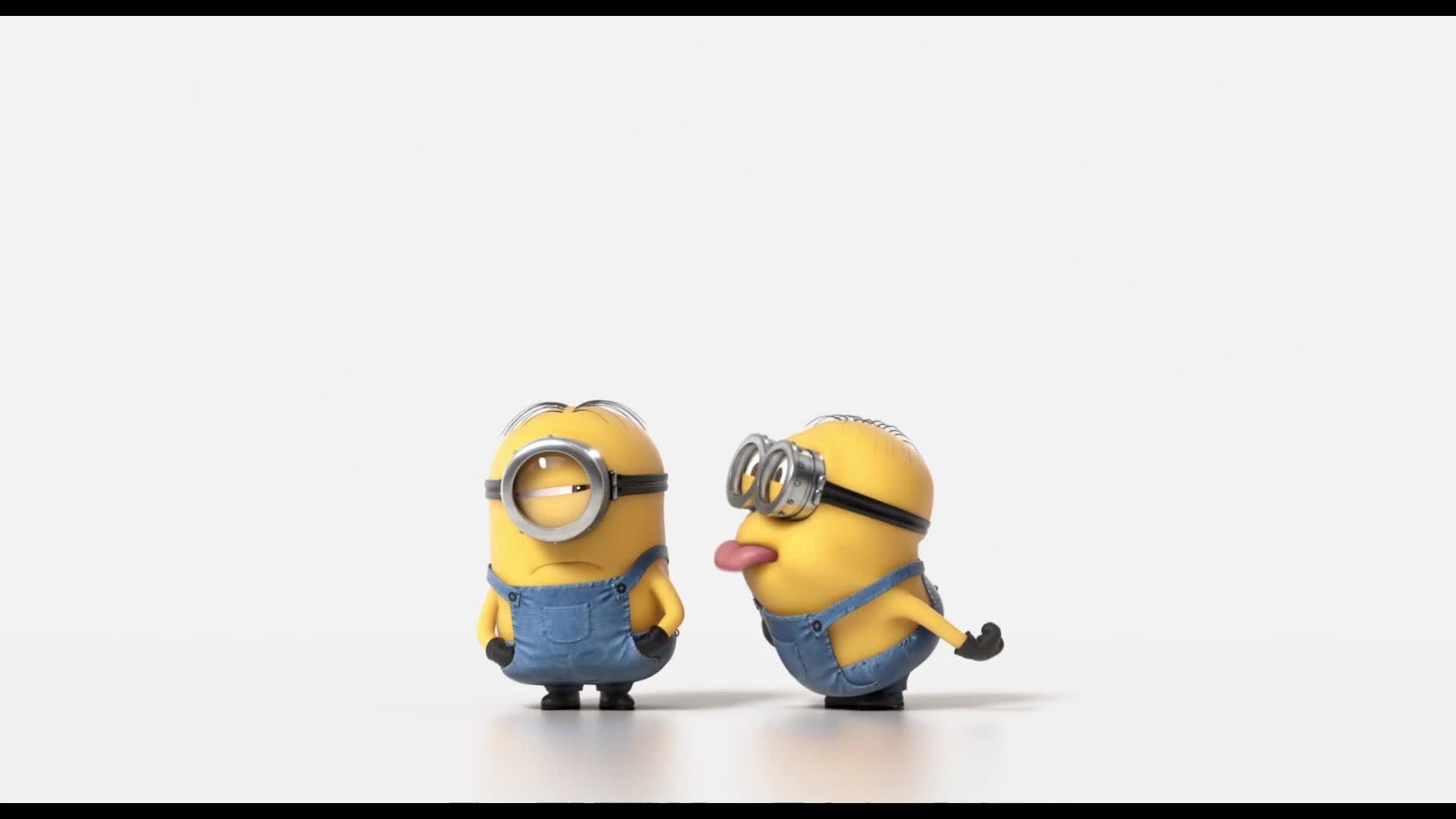 Minions, Linguaccia, Sfondo bianco, 1920x1080, wallpaper desktop