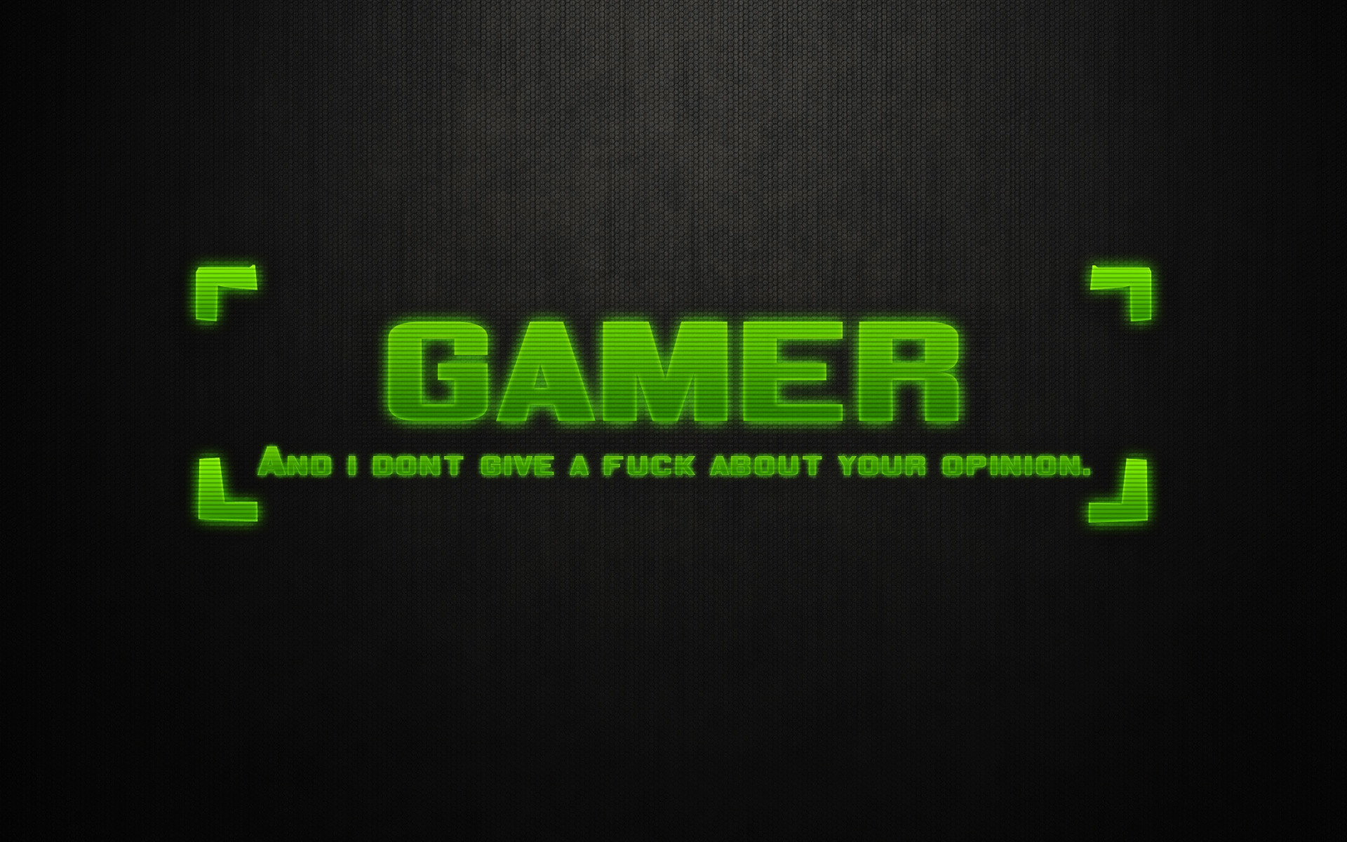 Gamer, Scritta verde, Citazione, 16:10 Full HD, sfondo widescreen