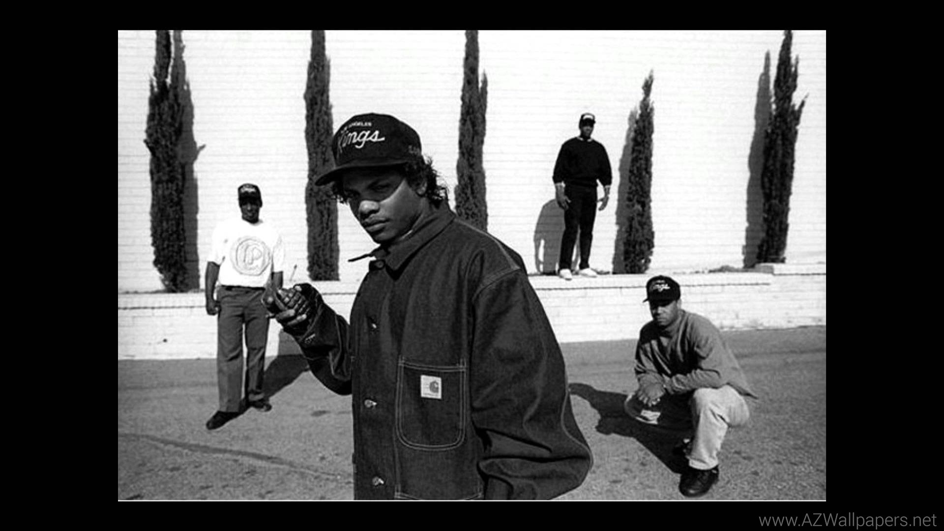 Eazy-E, N.W.A, Bianco e nero, Hip hop, 1920x1080, immagine di sfondo