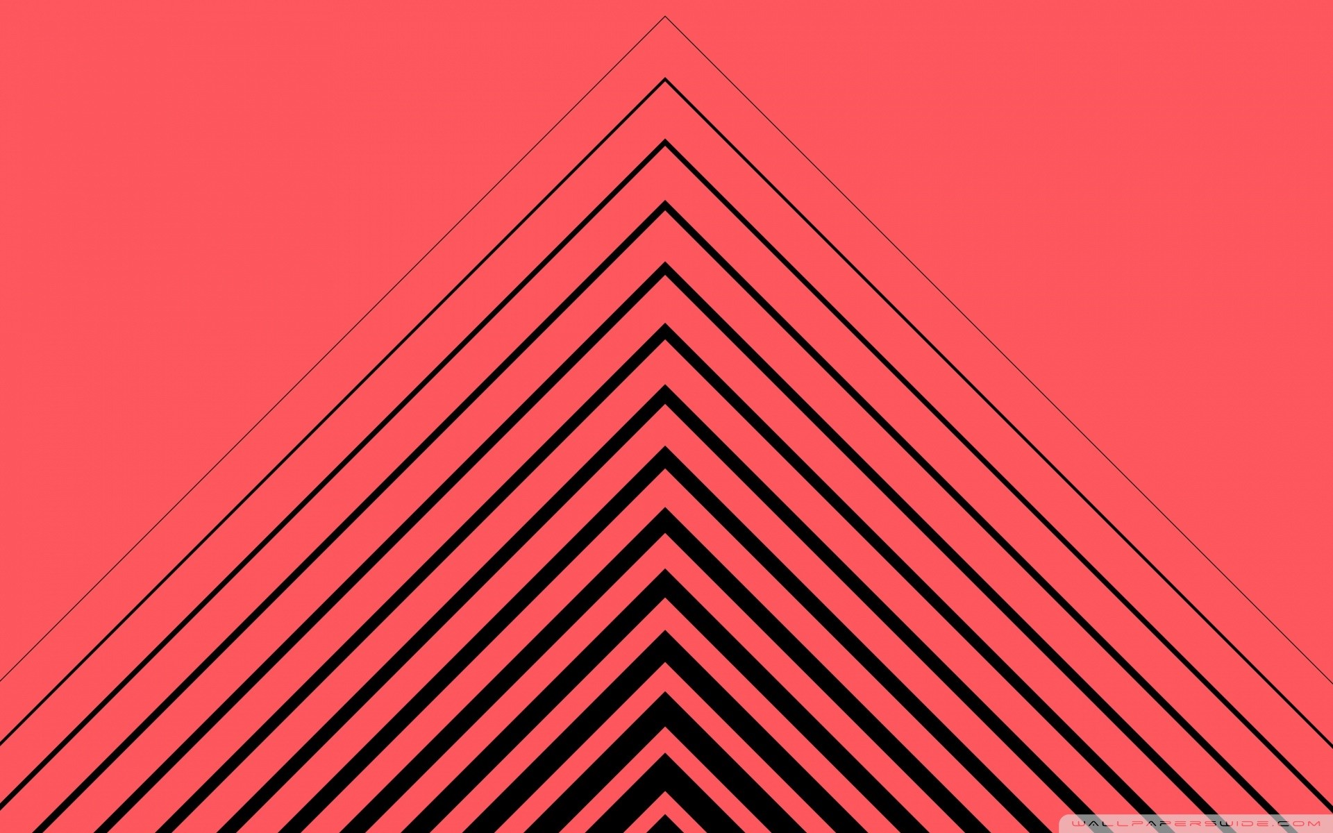Triangolo, Linee, Sfondo rosso, Minimalismo, 1920x1200, wallpaper desktop
