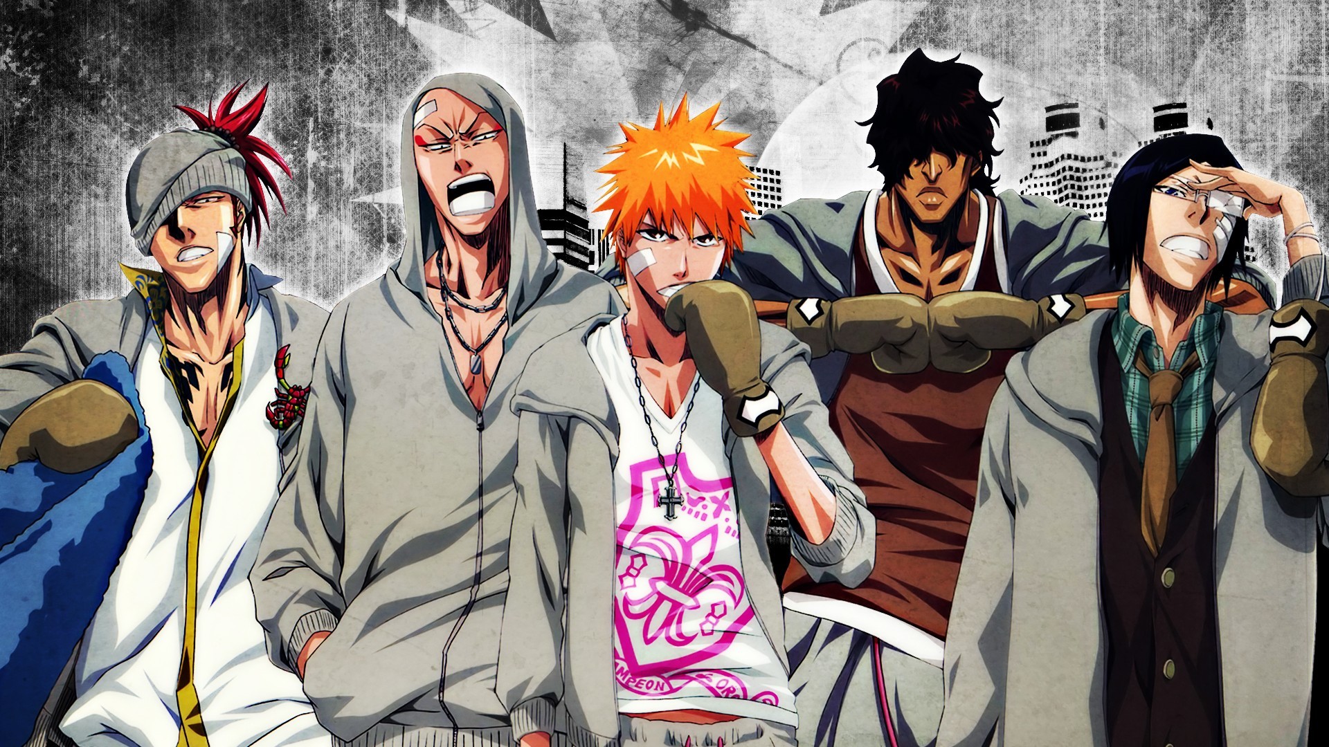 Bleach, Ichigo Kurosaki, Renji Abarai, Personaggi, Full HD, sfondo per portatile